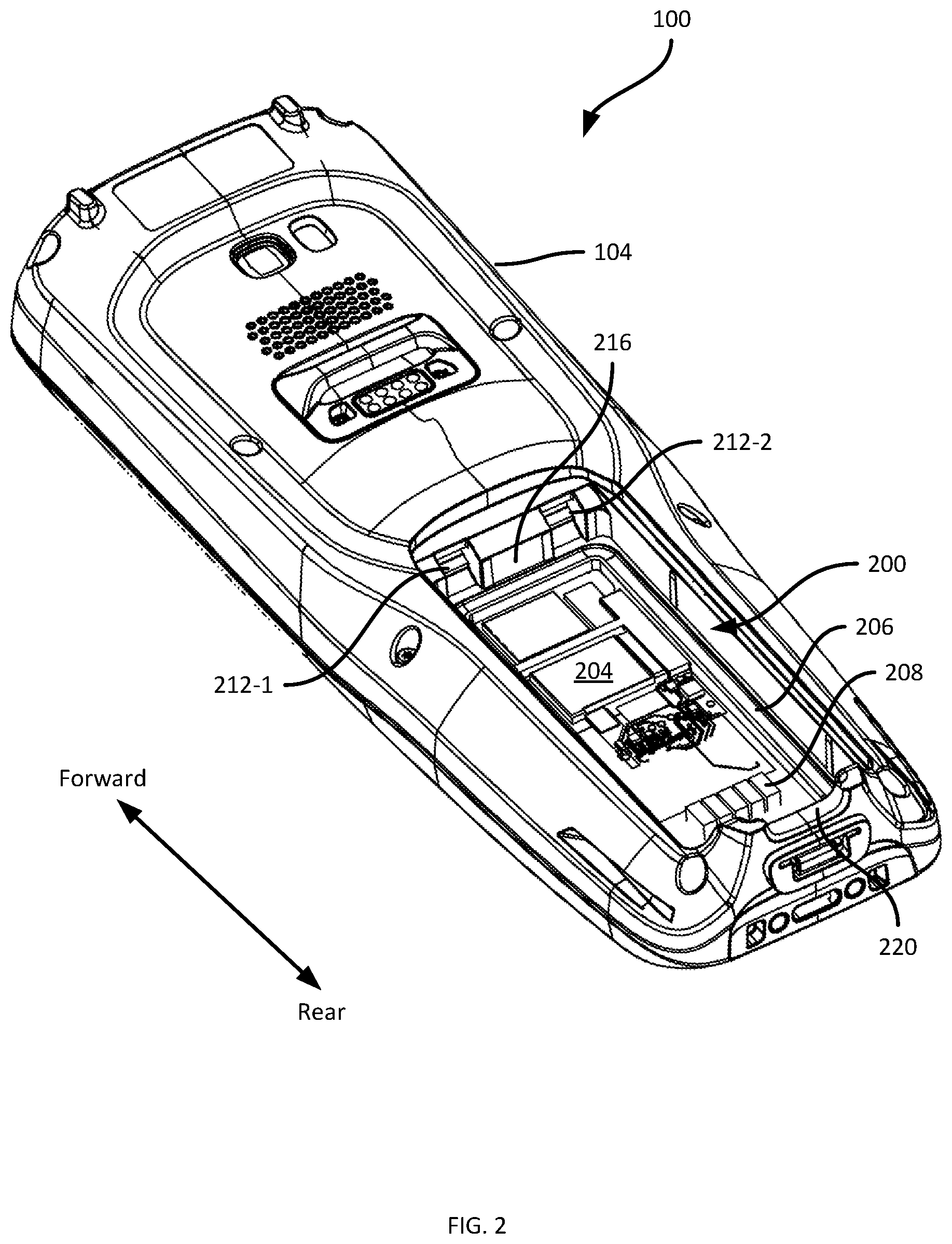 Patent US11824215 Figure 2 – Removable battery pack