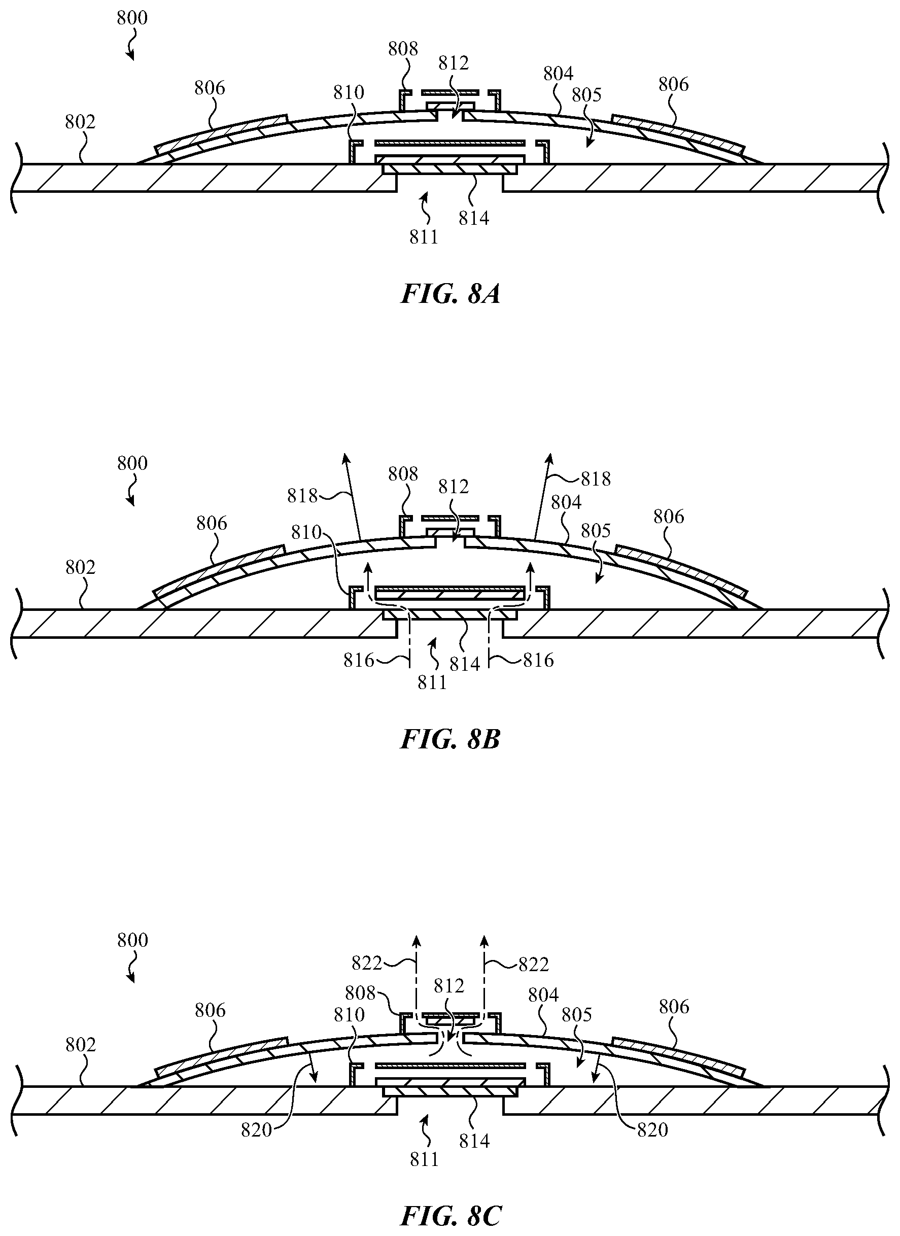 Patent US11824220 Figure 10 – Electronic device having a vented battery barrier