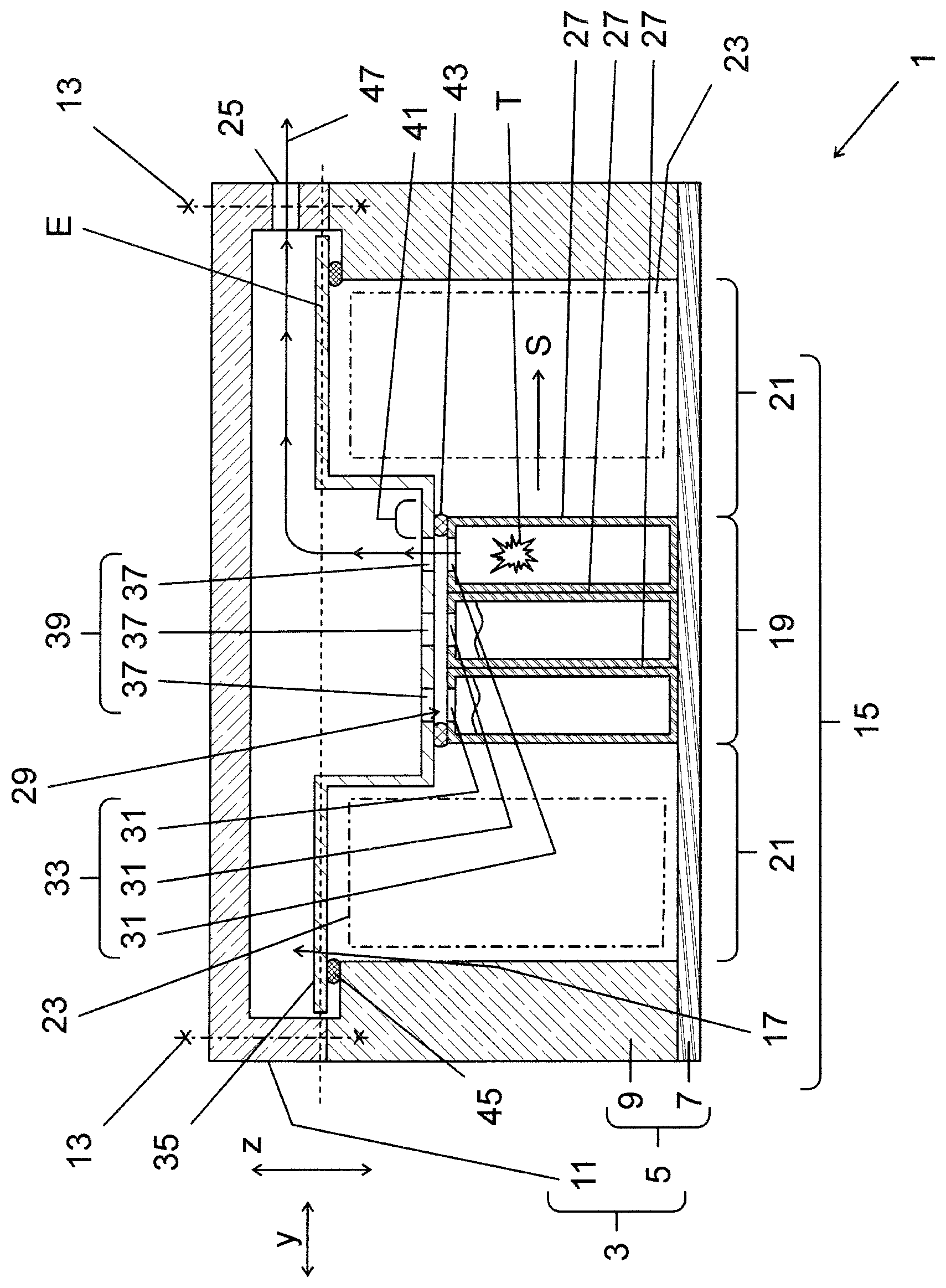 Patent US11824222 — High-voltage battery for an electrically operated vehicle — Figure 1