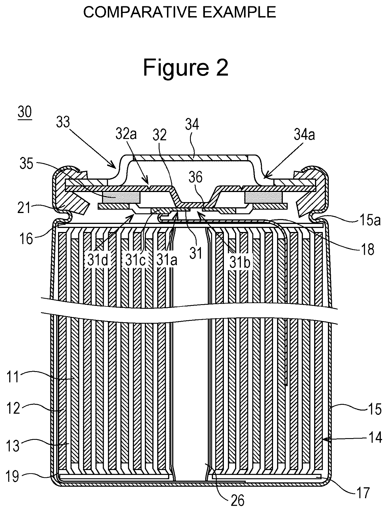 Patent US11824223 Figure 2 – Cylindrical sealed battery and battery pack