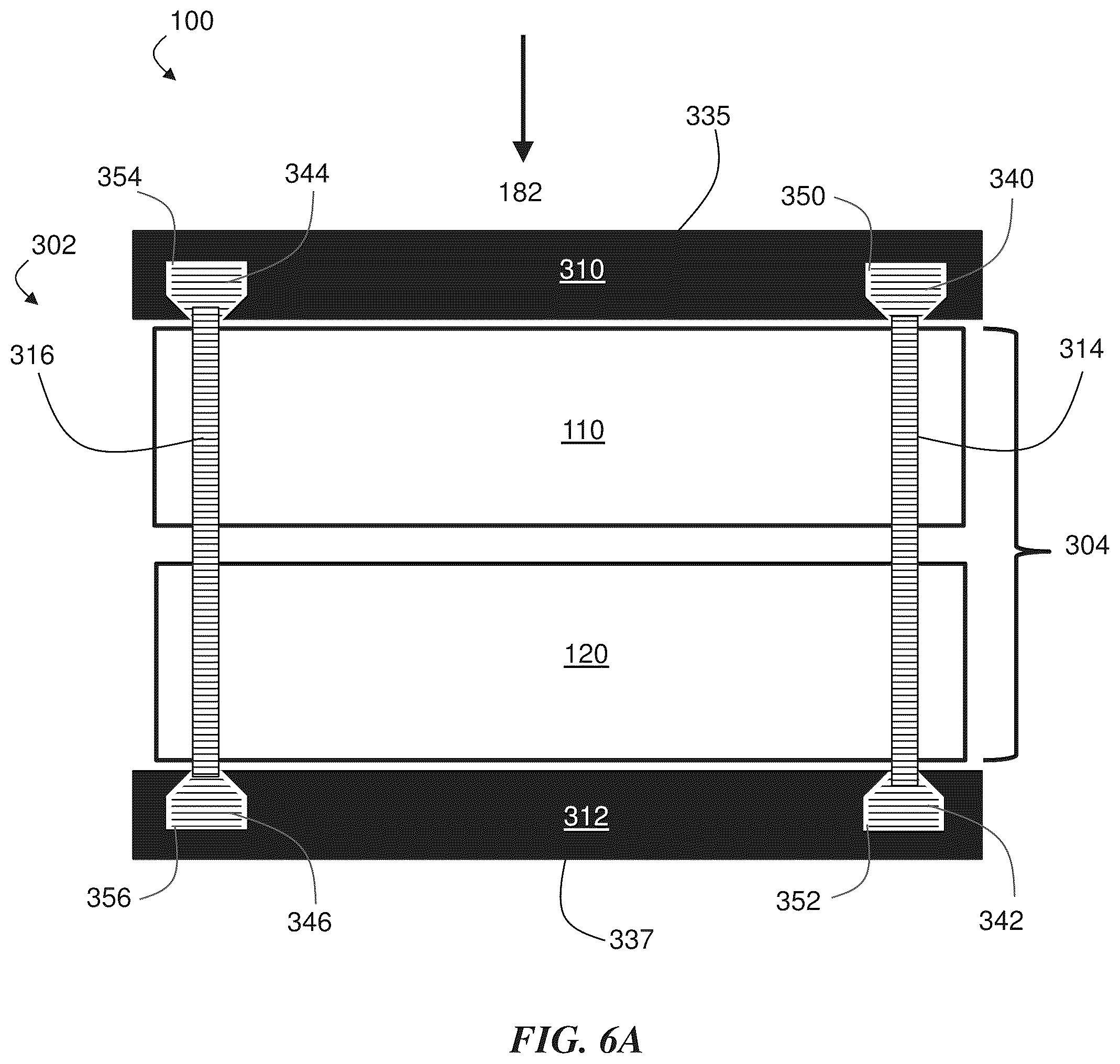 Patent US11824228 Figure 12 – Compression systems for batteries