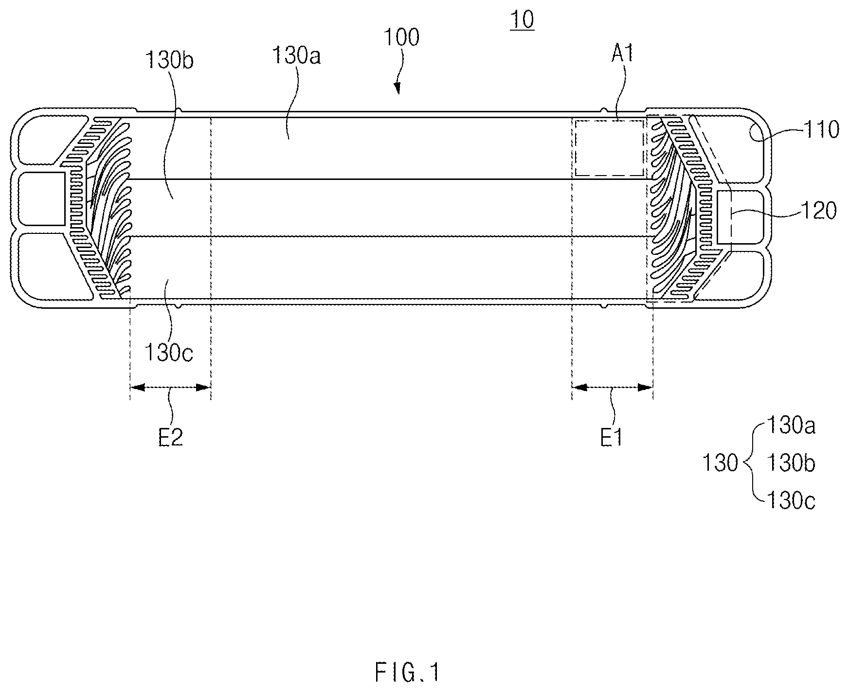 Patent US11824231 Figure 1 – Separator for fuel cell and fuel cell including the same