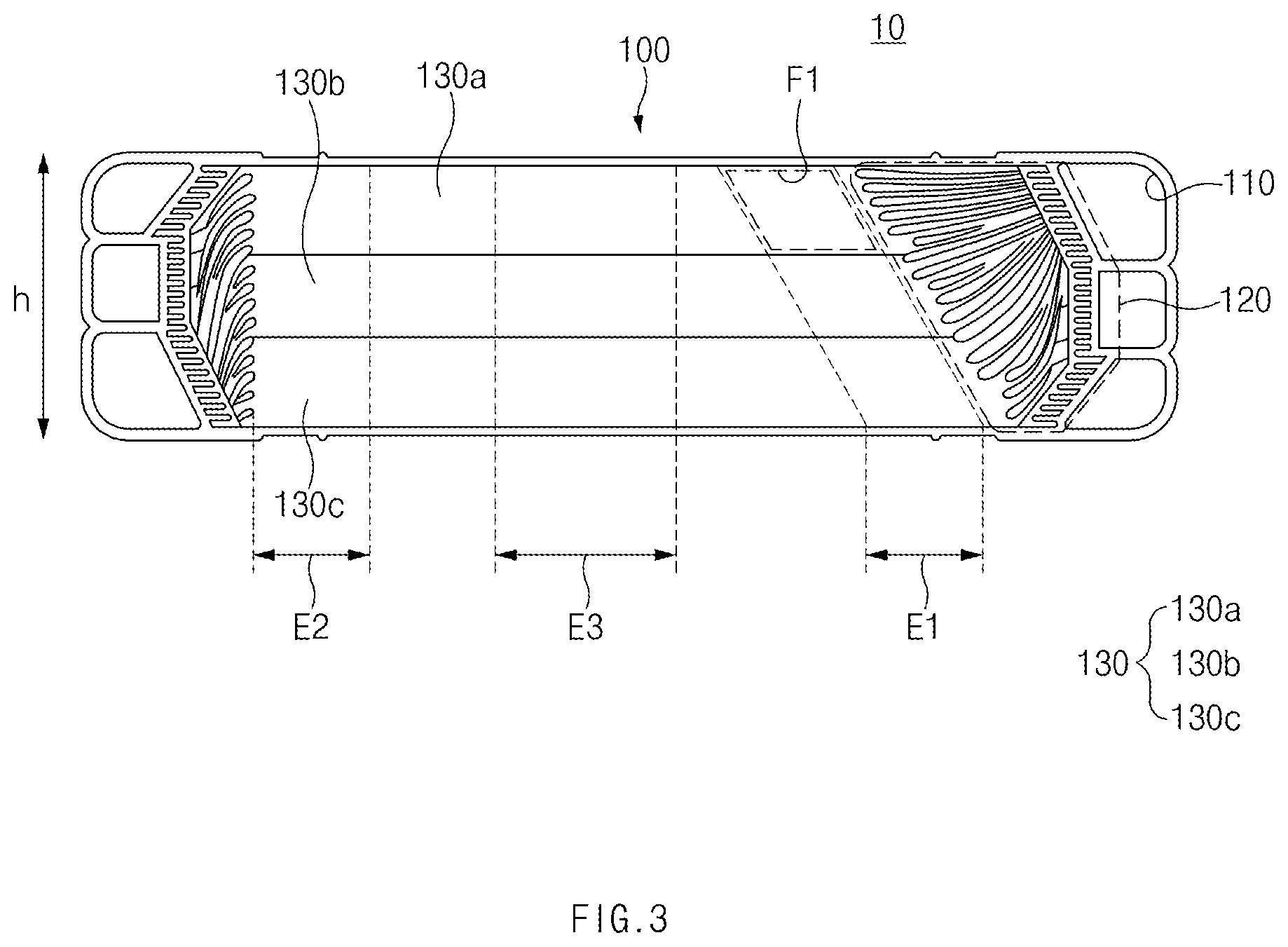 Patent US11824231 Figure 3 – Separator for fuel cell and fuel cell including the same