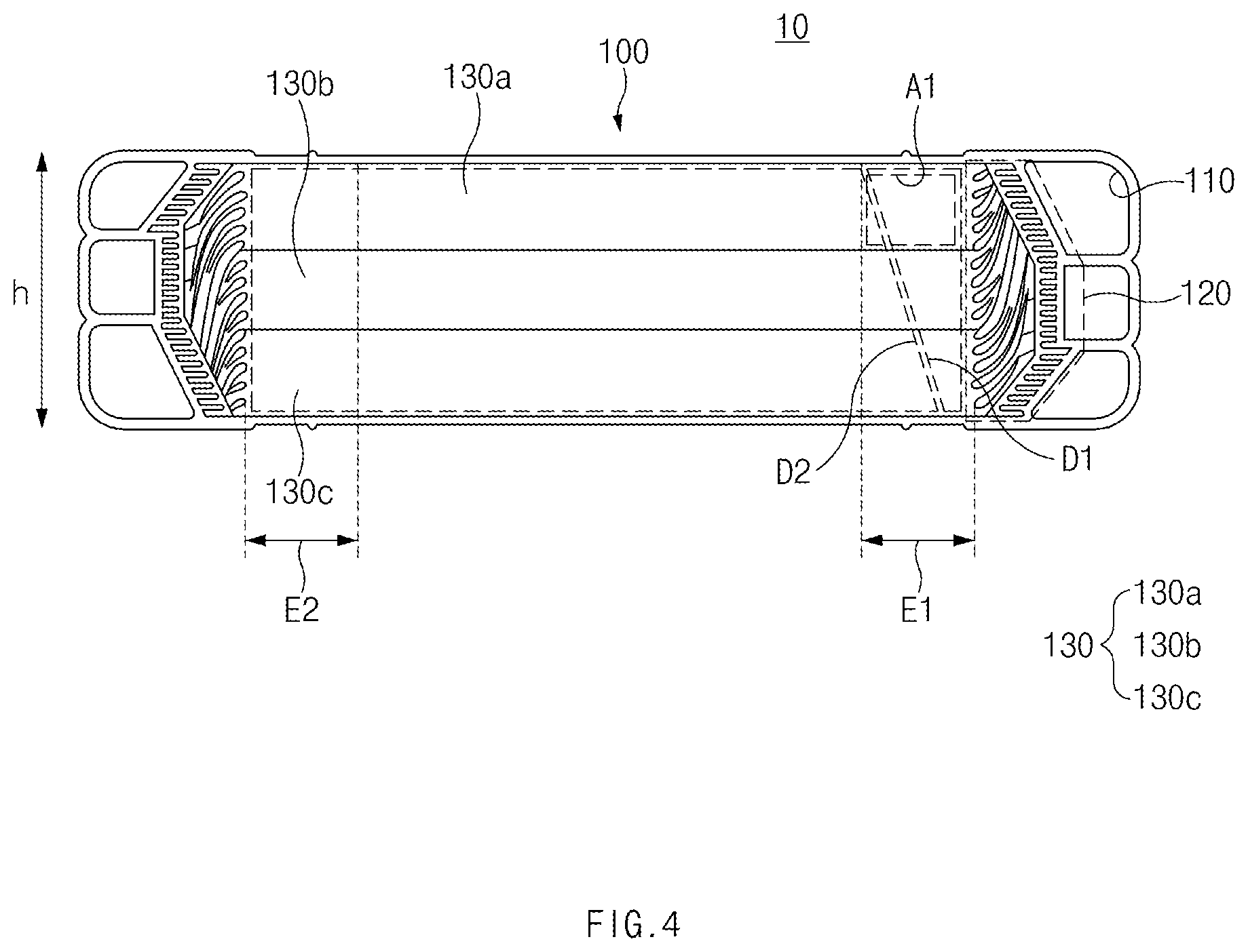 Patent US11824231 Figure 4 – Separator for fuel cell and fuel cell including the same