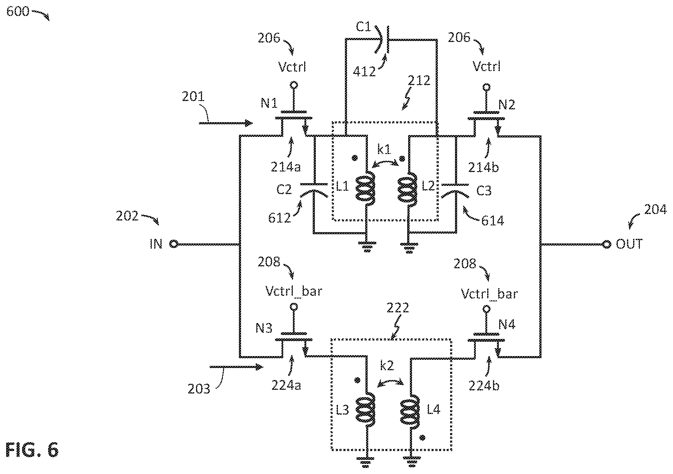 Patent US11824245 Figure 7 – Phase shifter-180 degree topology
