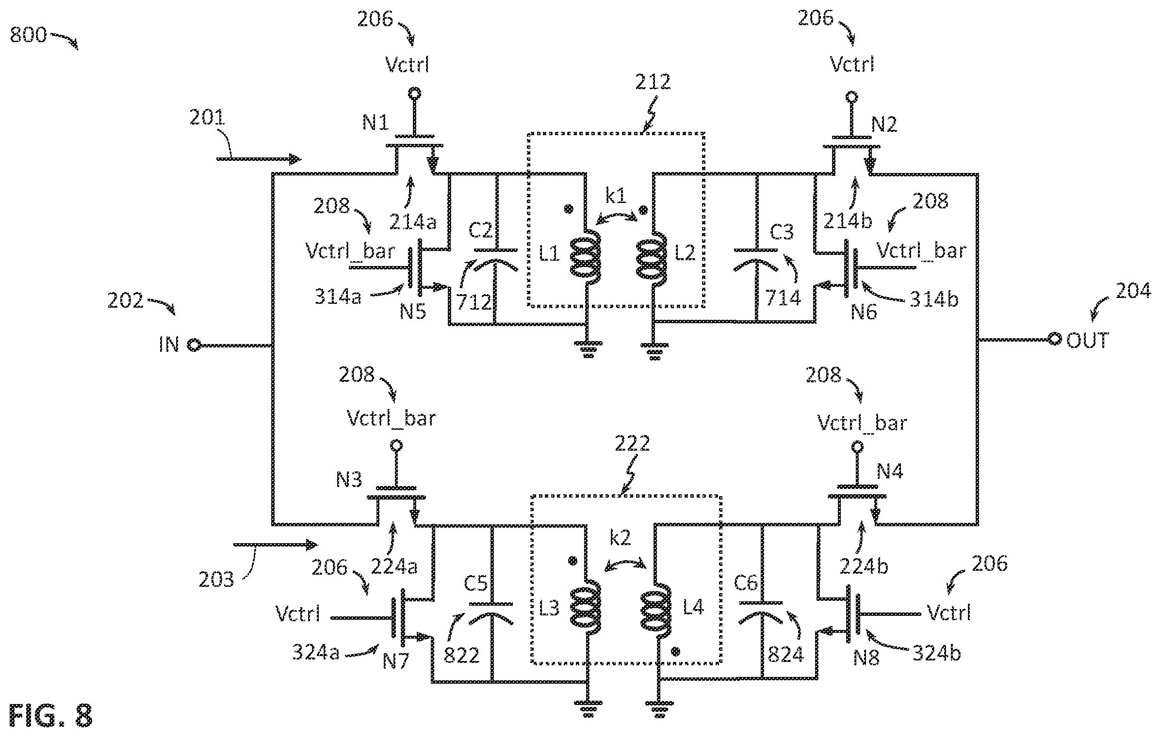 Patent US11824245 Figure 9 – Phase shifter-180 degree topology