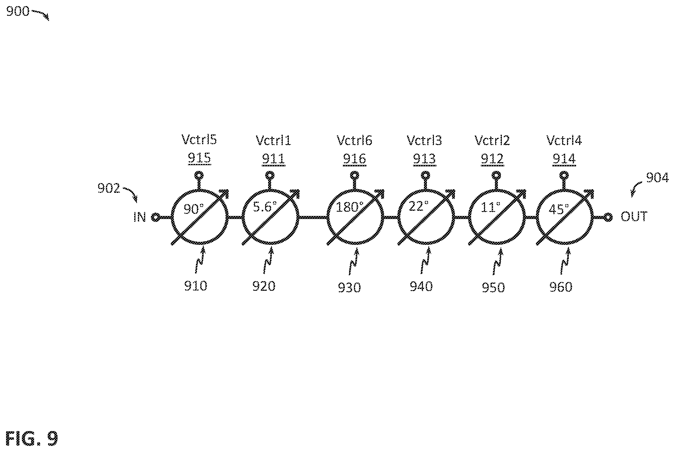 Patent US11824245 Figure 10 – Phase shifter-180 degree topology