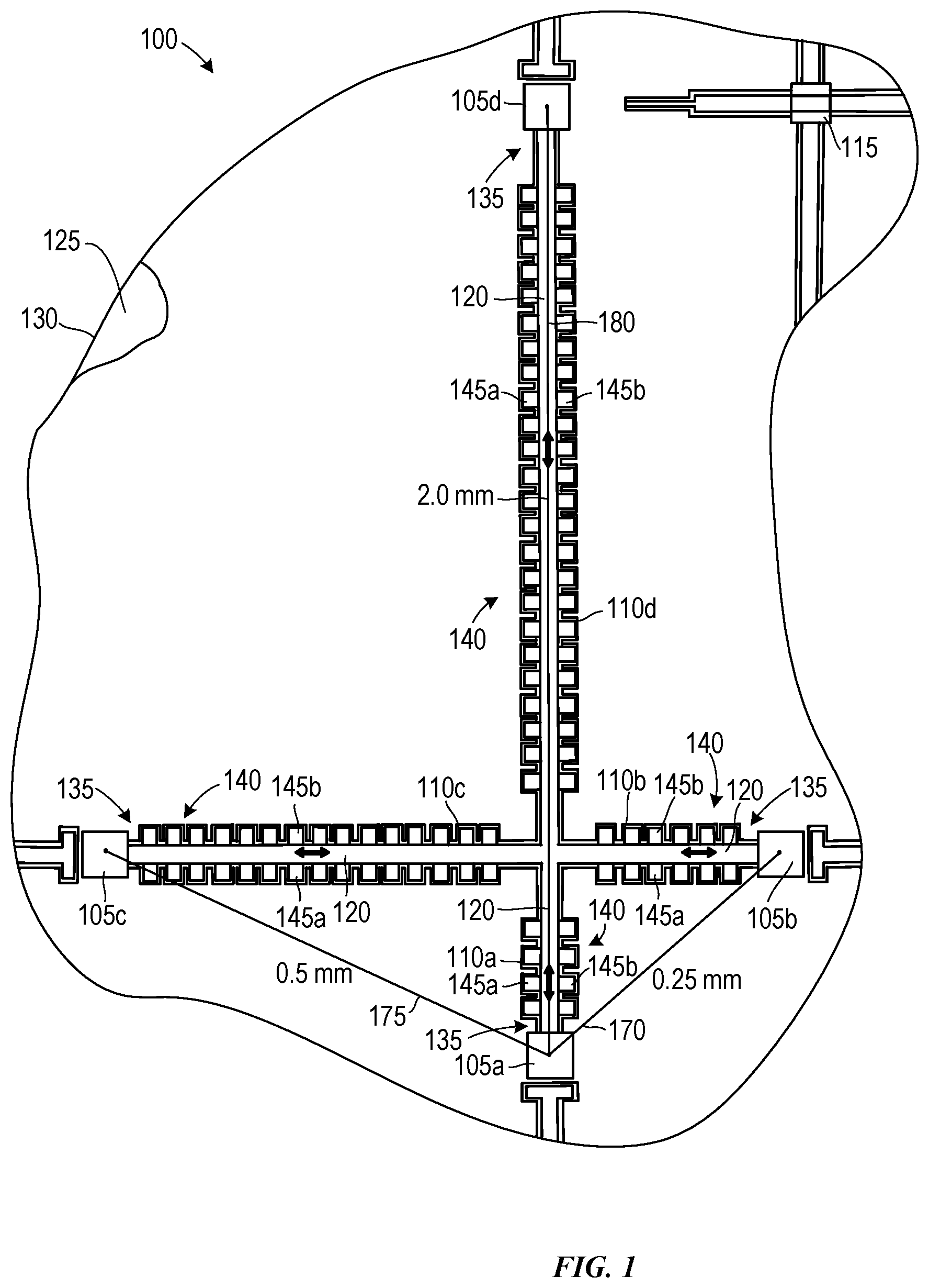 Patent US11824248 Figure 1 – Shielded bridges for quantum circuits