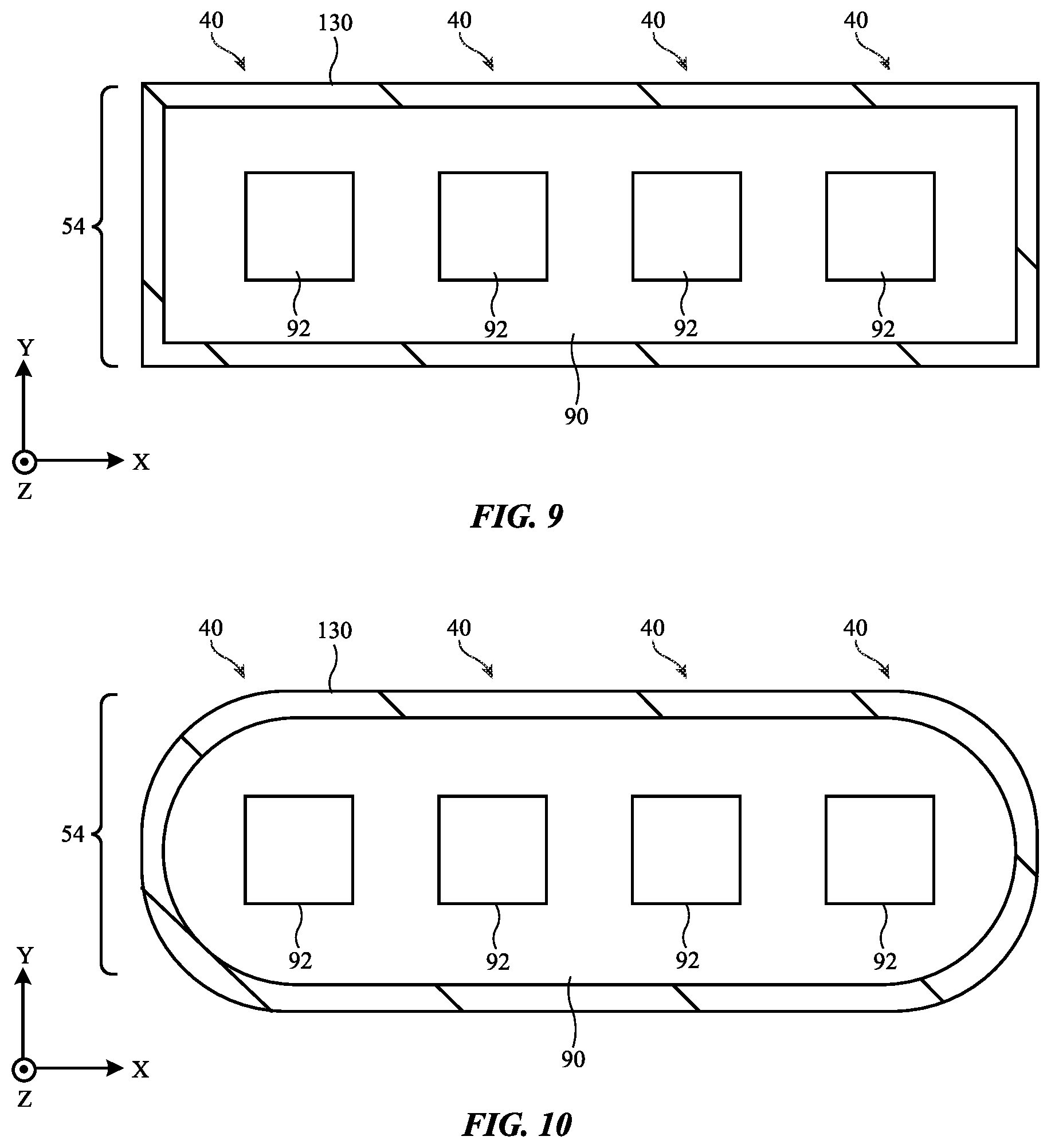 Patent US11824257 Figure 9 – Electronic devices with dielectric resonator antennas having conductive walls
