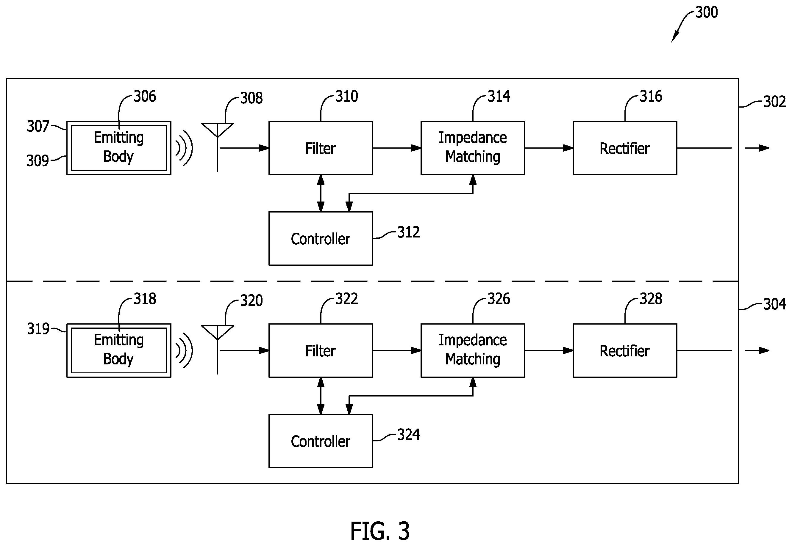 Patent US11824258 Figure 3 – Electromagnetic energy harvesting devices and methods