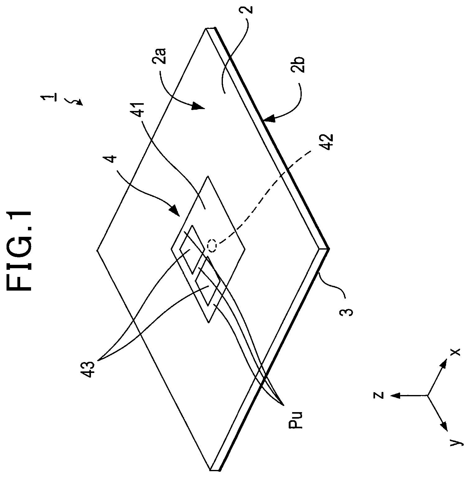 Patent US11824259 Figure 1 – Antenna device