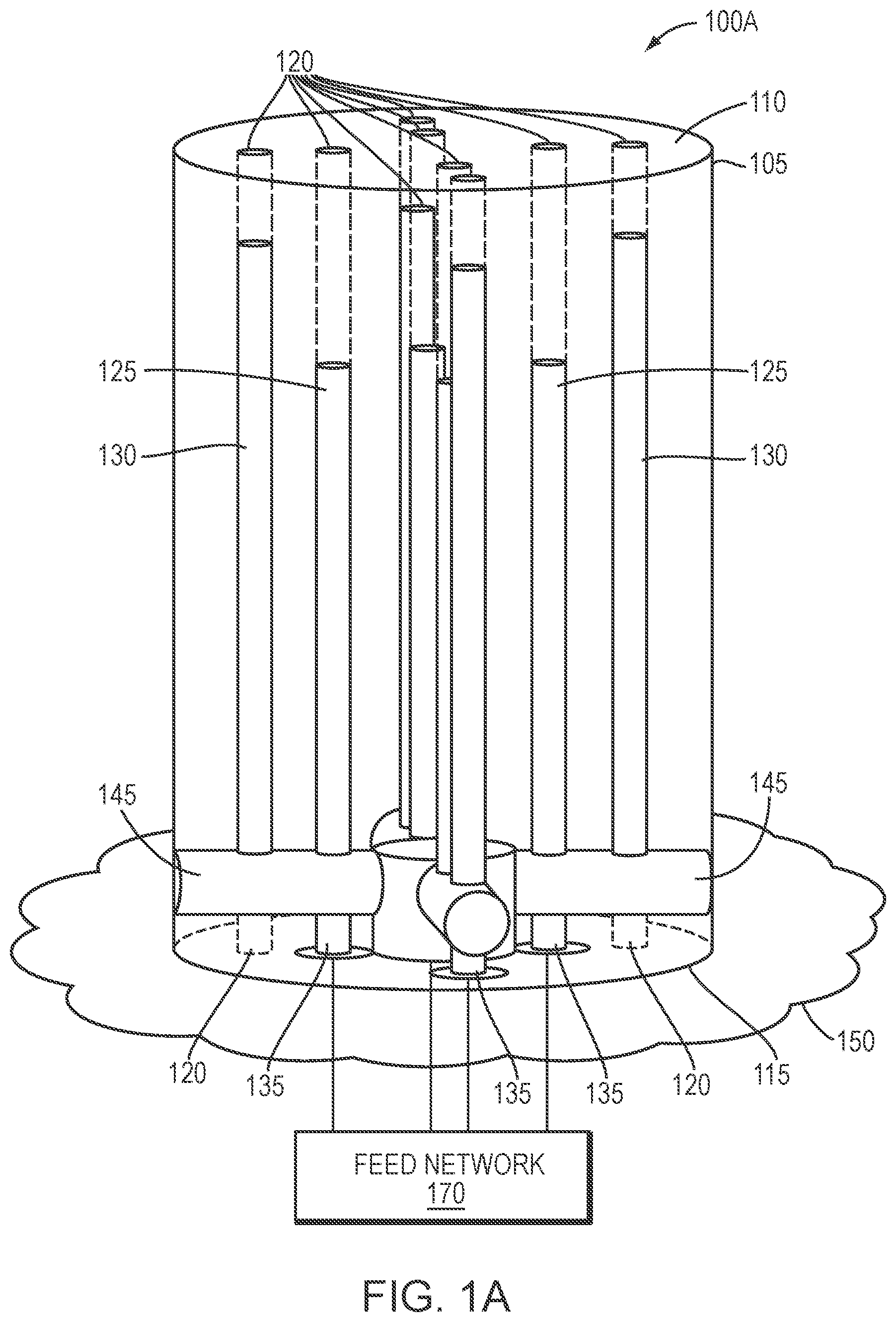 Patent US11824266 Figure 1 – Encapsulated multi-band monopole antenna