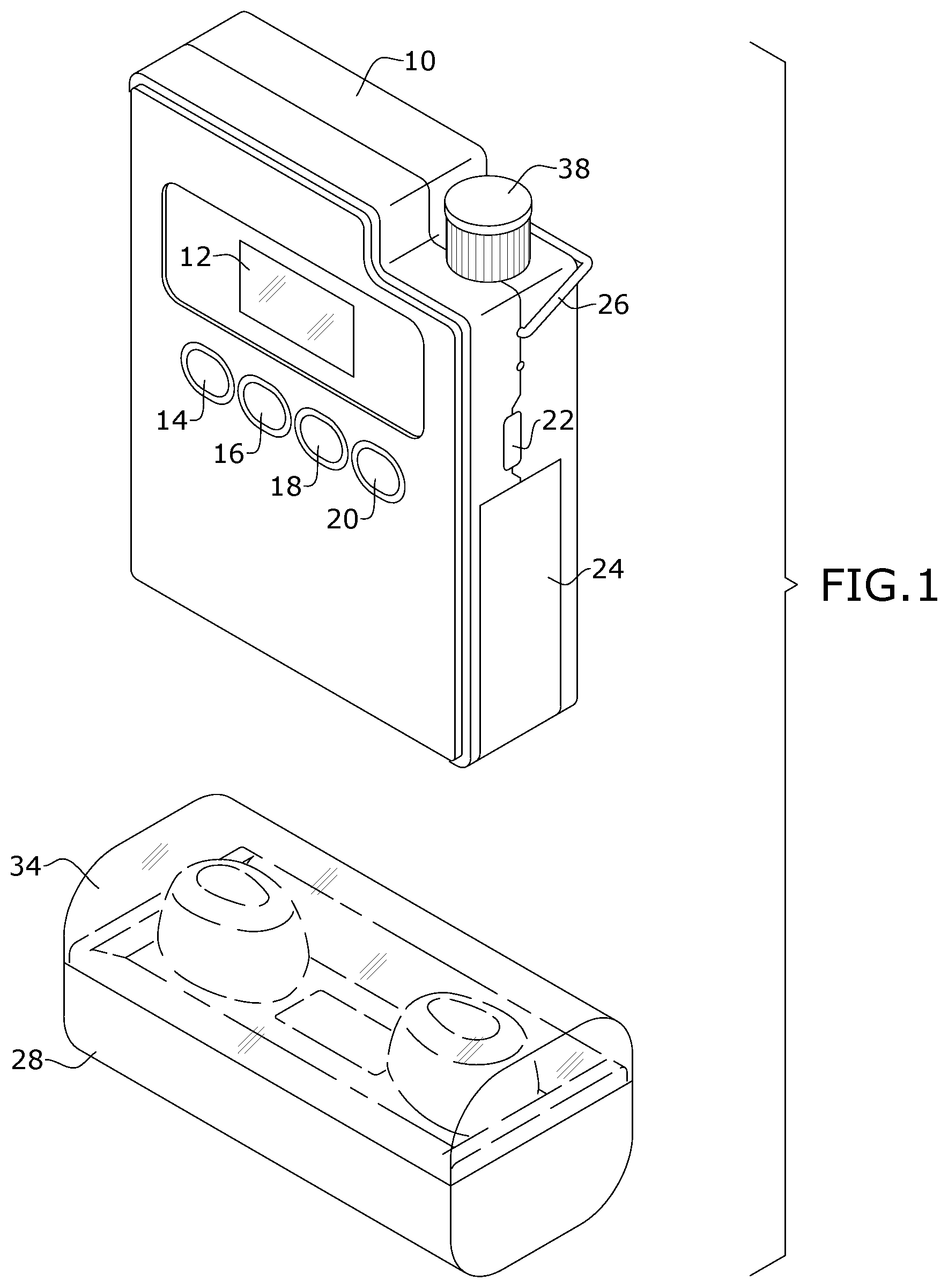 Patent US11824269 Figure 1 – In-ear monitor and transceiver system