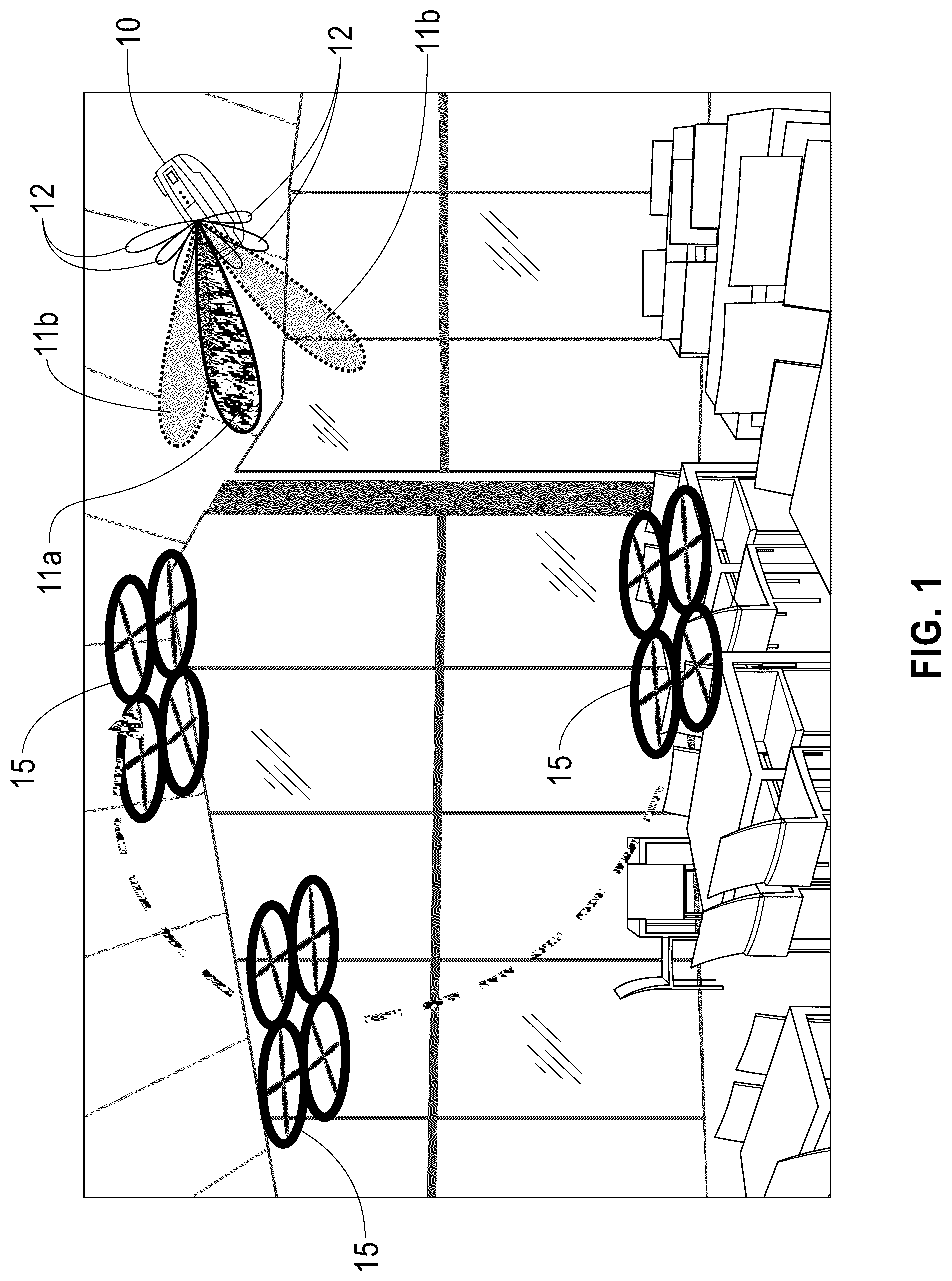 Patent US11824272 Figure 1 – In-field millimeter-wave phased array radiation pattern estimation and validation