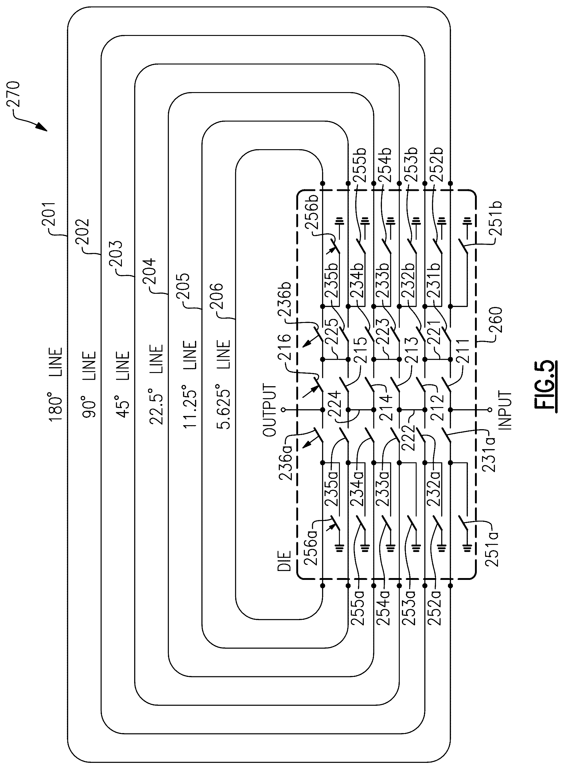 Patent US11824274 Figure 6 – Phase shifters for communication systems