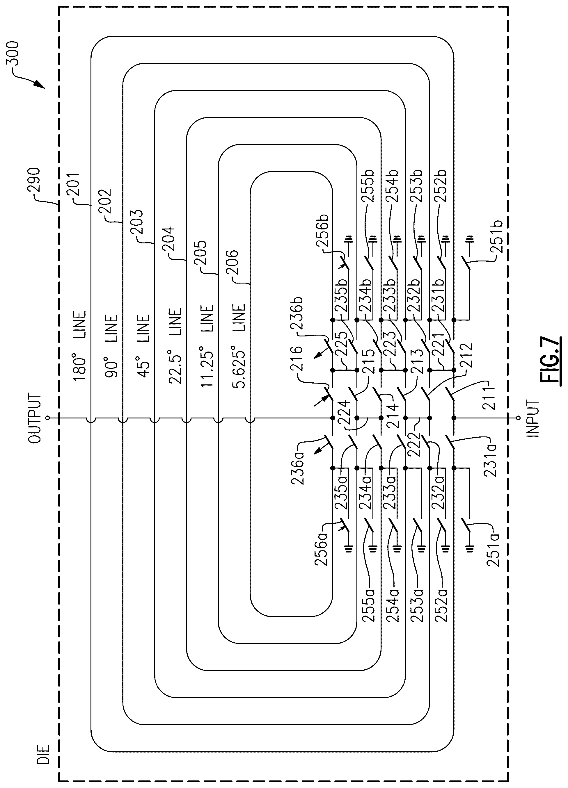 Patent US11824274 Figure 8 – Phase shifters for communication systems