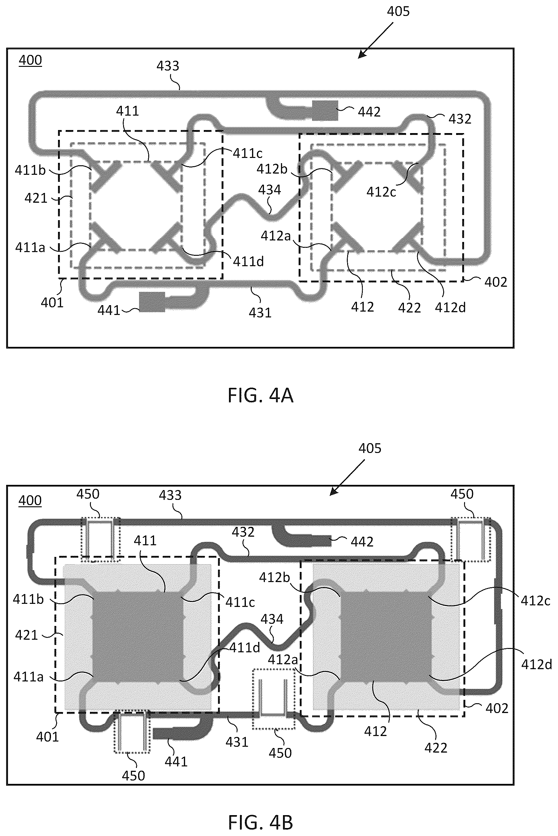Patent US11824277 Figure 5 – High gain and large bandwidth antenna incorporating a built-in differential feeding scheme