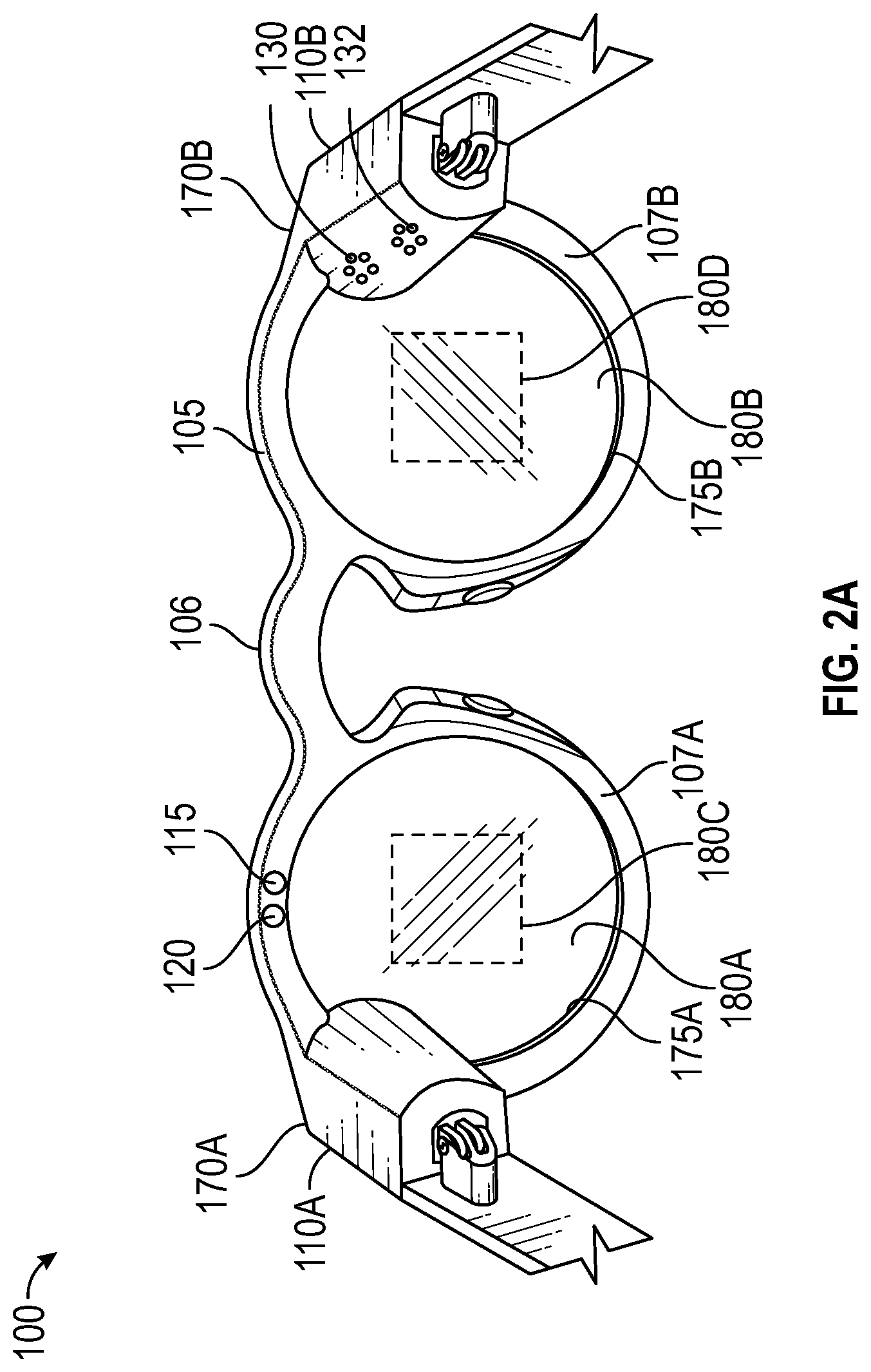 Patent US11824278 Figure 3 – Eyewear with aperture tuned dielectric loaded multi-band antenna