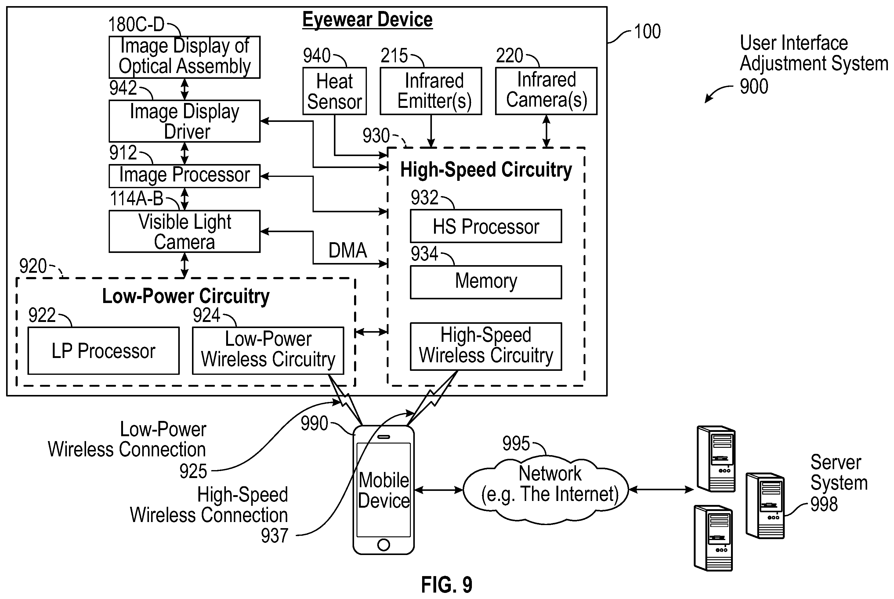 Patent US11824278 Figure 18 – Eyewear with aperture tuned dielectric loaded multi-band antenna