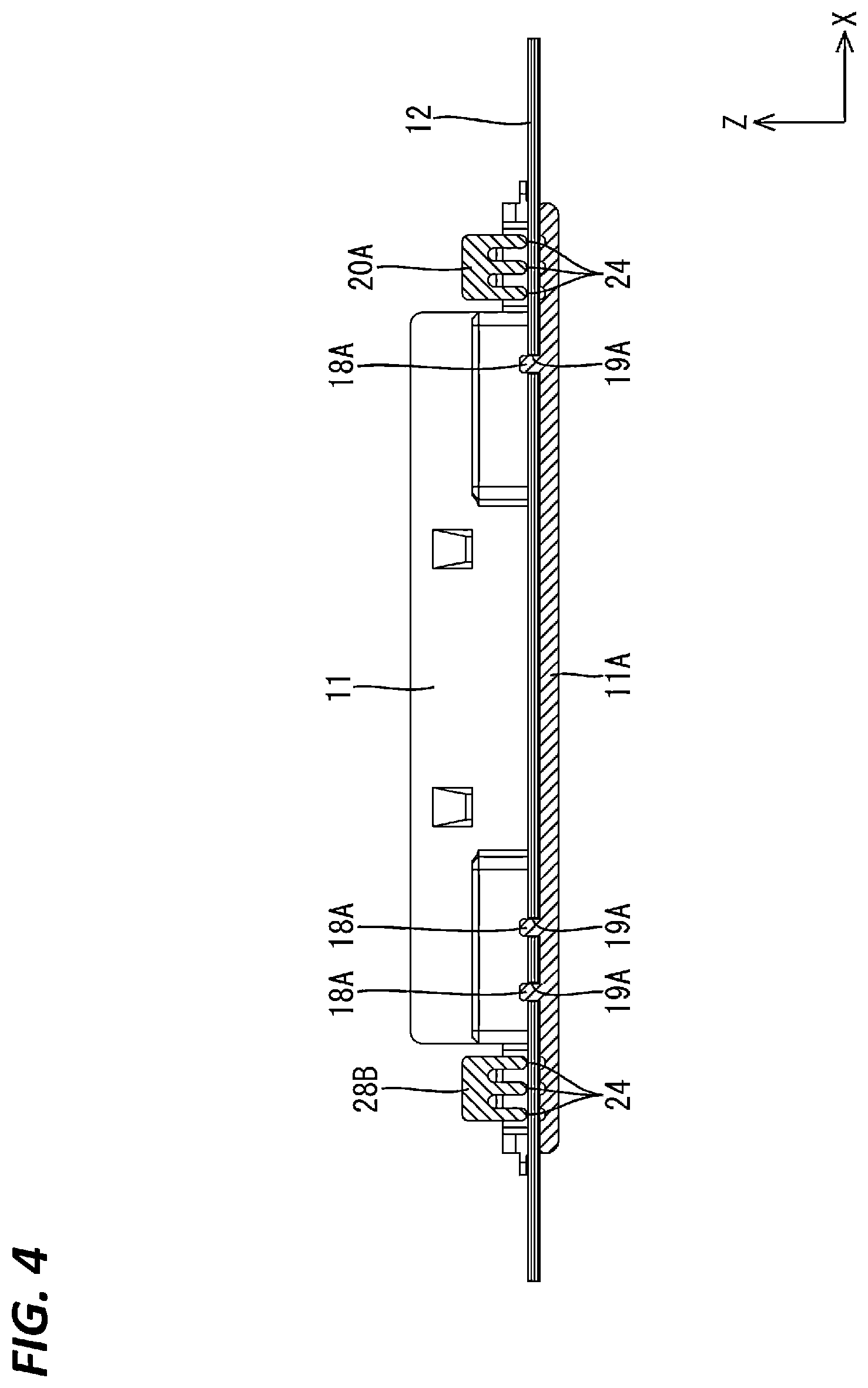 Patent US11824284 Figure 4 – Structure for connecting flexible flat cables