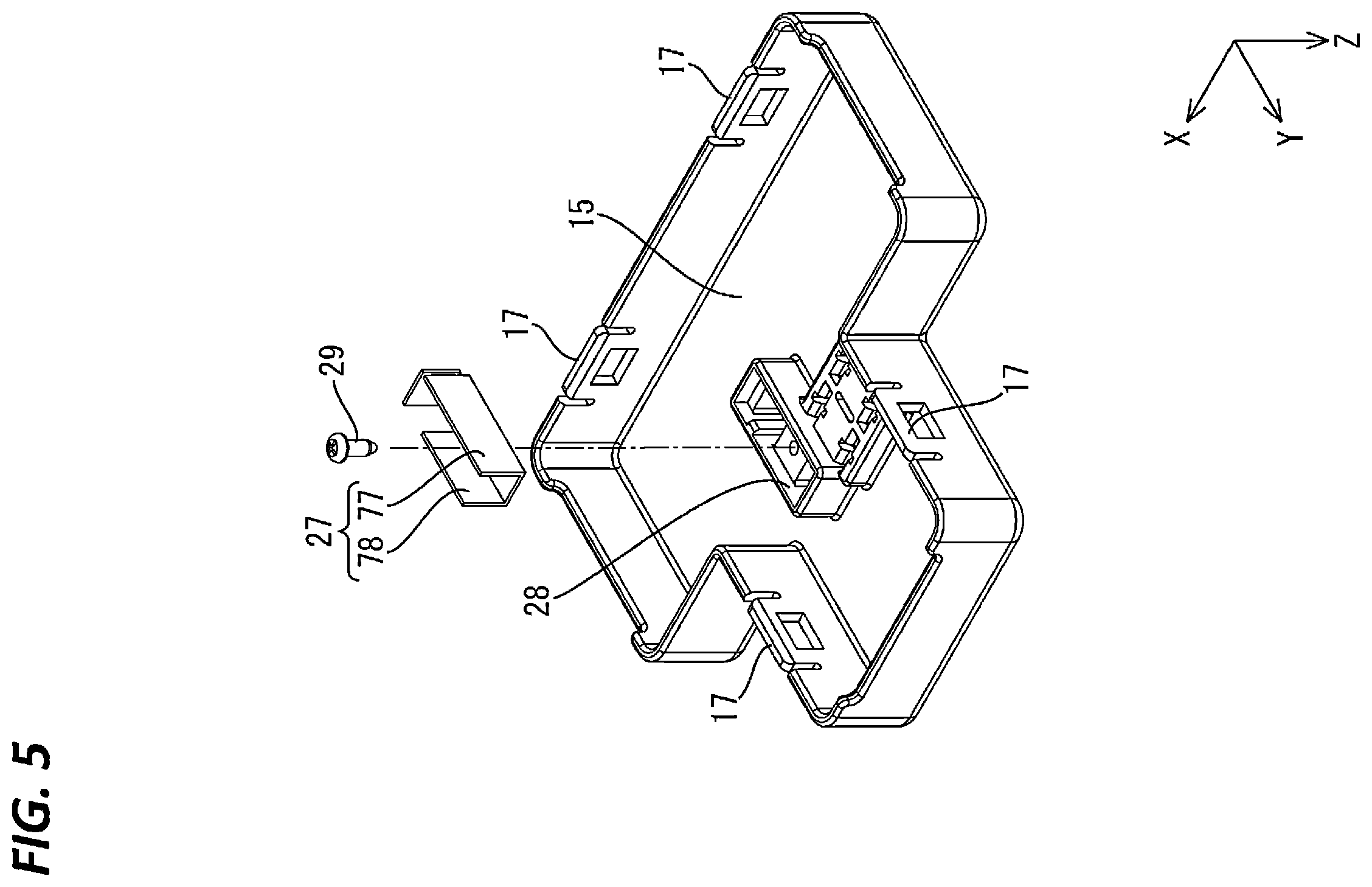Patent US11824284 Figure 5 – Structure for connecting flexible flat cables