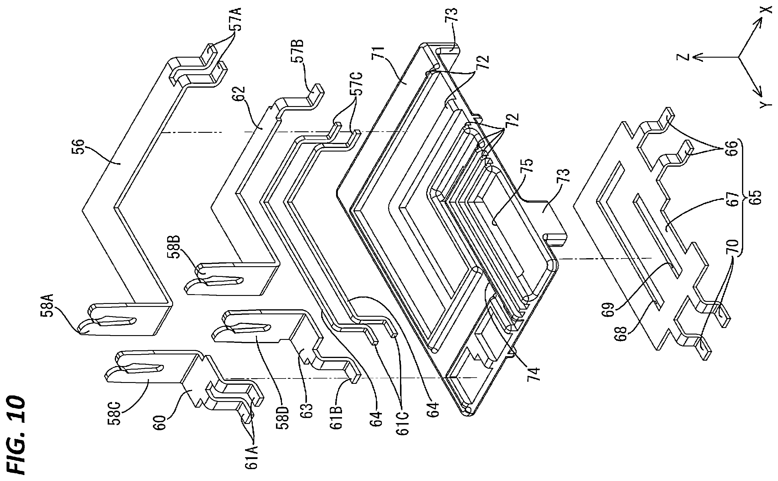 Patent US11824284 Figure 8 – Structure for connecting flexible flat cables
