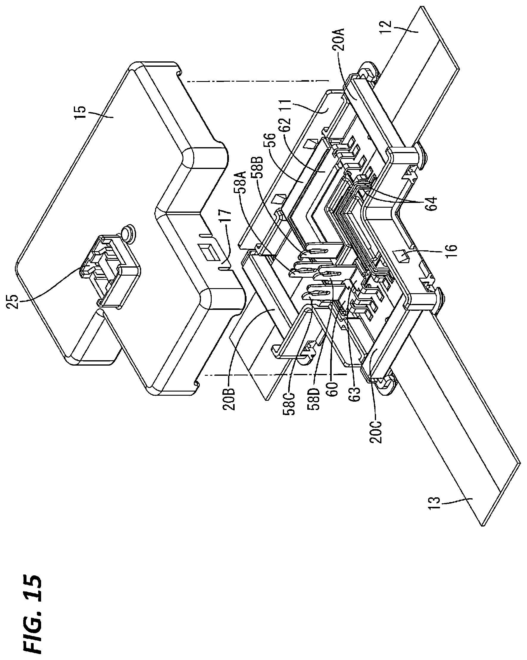 Patent US11824284 Figure 13 – Structure for connecting flexible flat cables