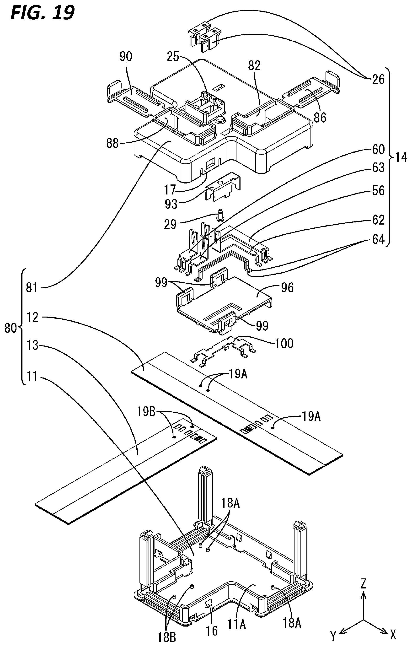 Patent US11824284 Figure 17 – Structure for connecting flexible flat cables