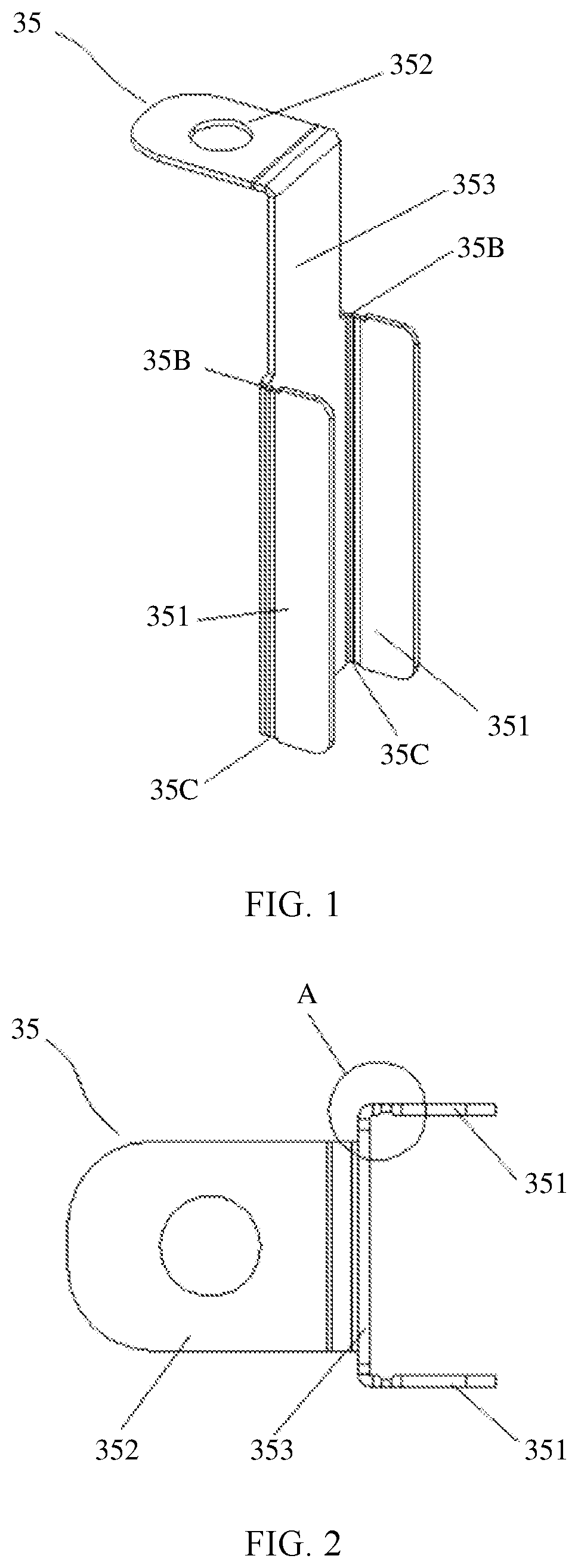 Patent US11824285 Figure 1 – Connection member and rechargeable battery