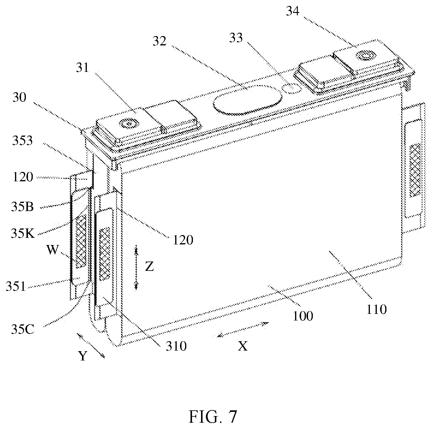 Patent US11824285 Figure 5 – Connection member and rechargeable battery