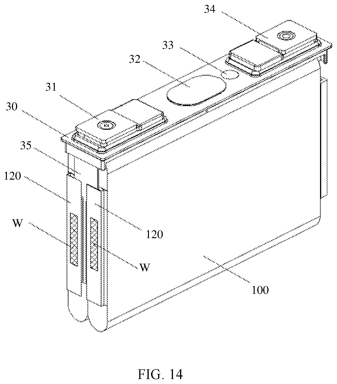 Patent US11824285 Figure 9 – Connection member and rechargeable battery