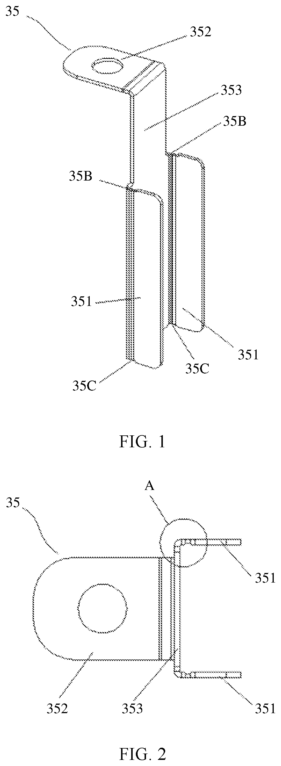 Patent US11824286 Figure 1 – Connection member and rechargeable battery