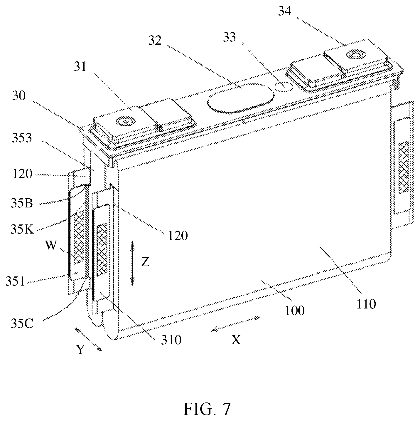 Patent US11824286 Figure 5 – Connection member and rechargeable battery