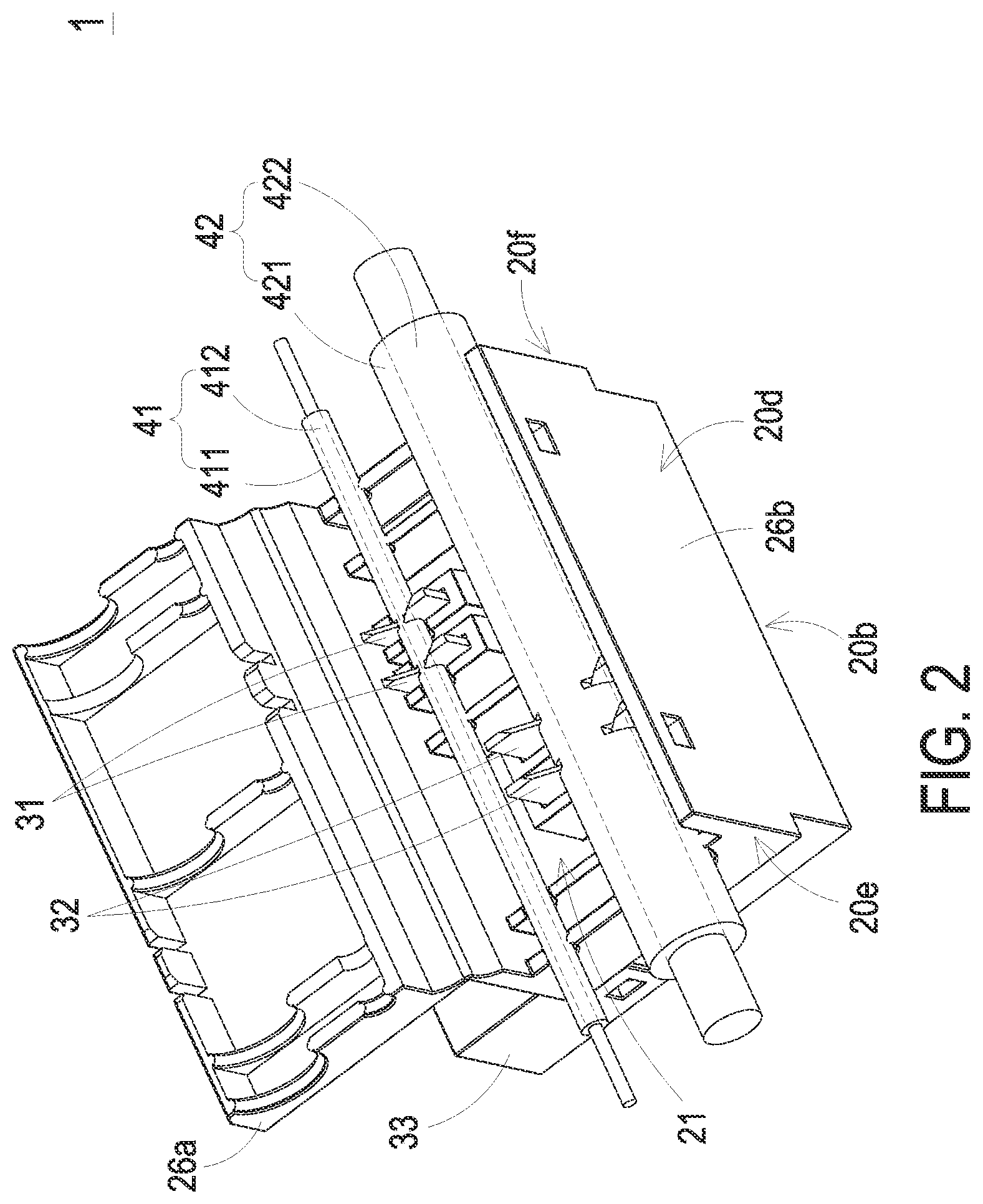 Patent US11824288 Figure 2 – Cable connection device