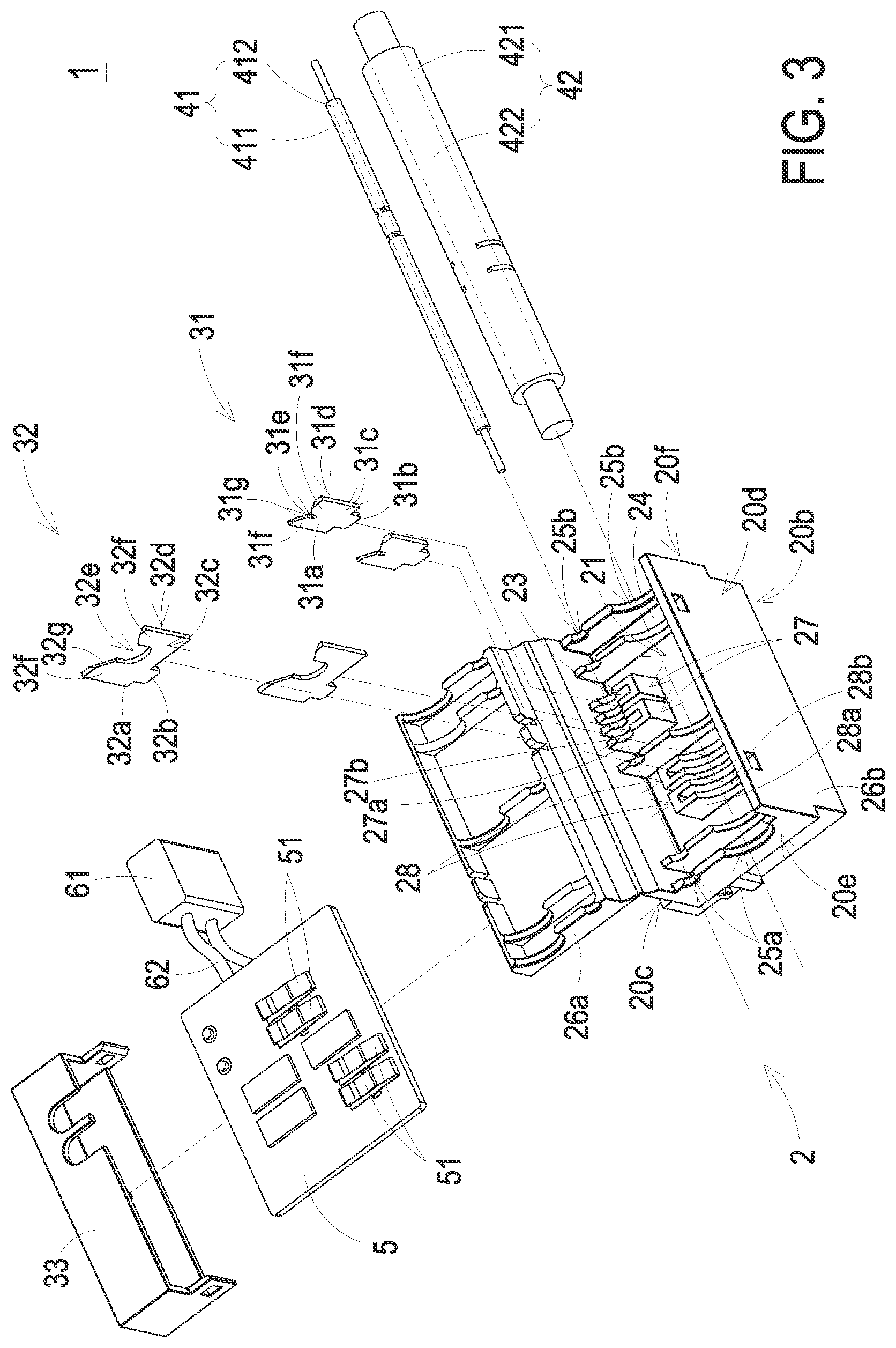 Patent US11824288 Figure 3 – Cable connection device