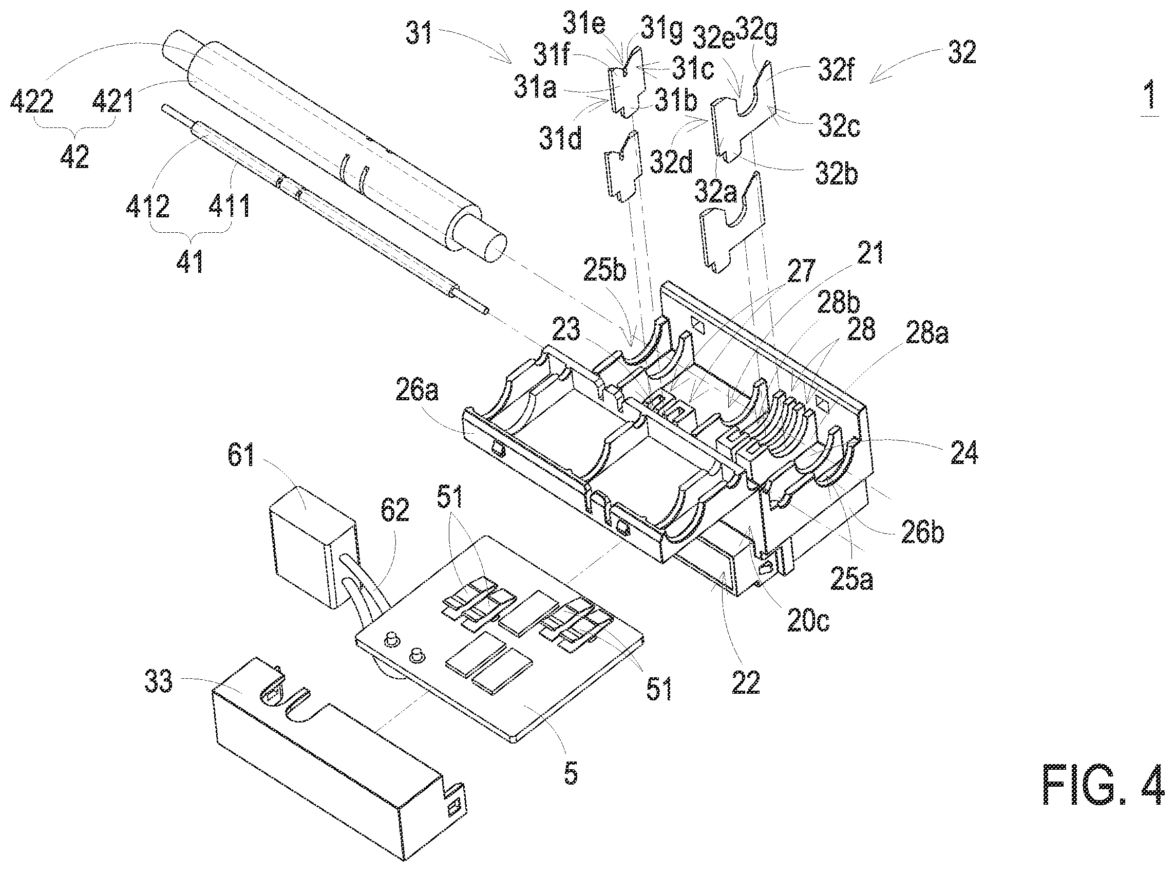 Patent US11824288 Figure 4 – Cable connection device