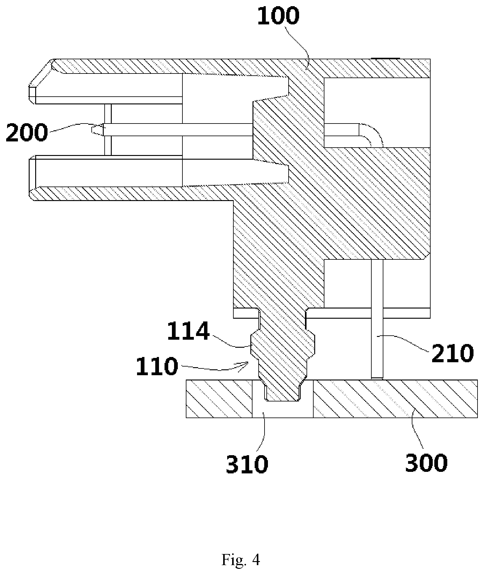 Patent US11824290 Figure 4 – Connector housing legs that attach the connector to a circuit board