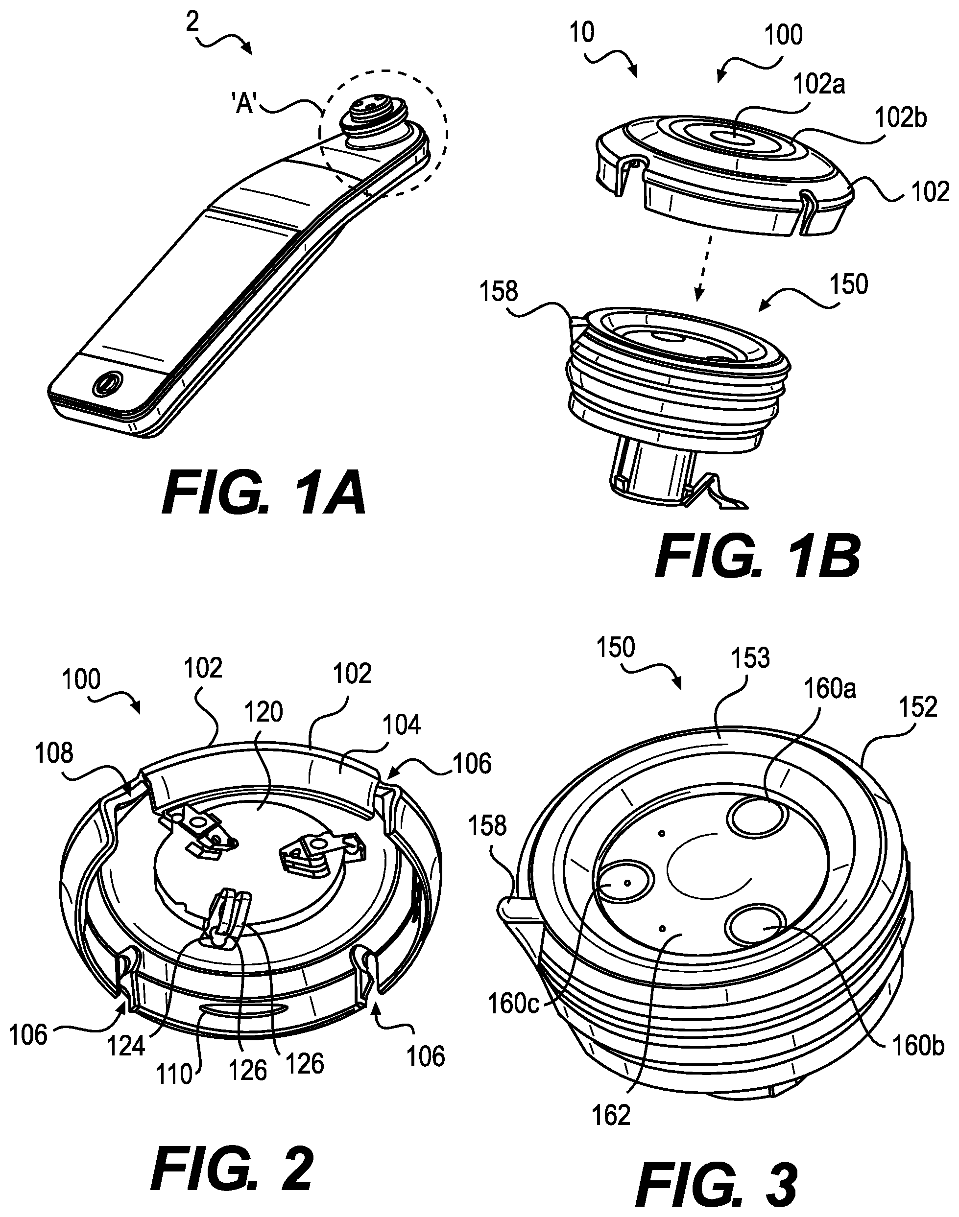 Patent US11824291 — Device with disposable element — Figure 1