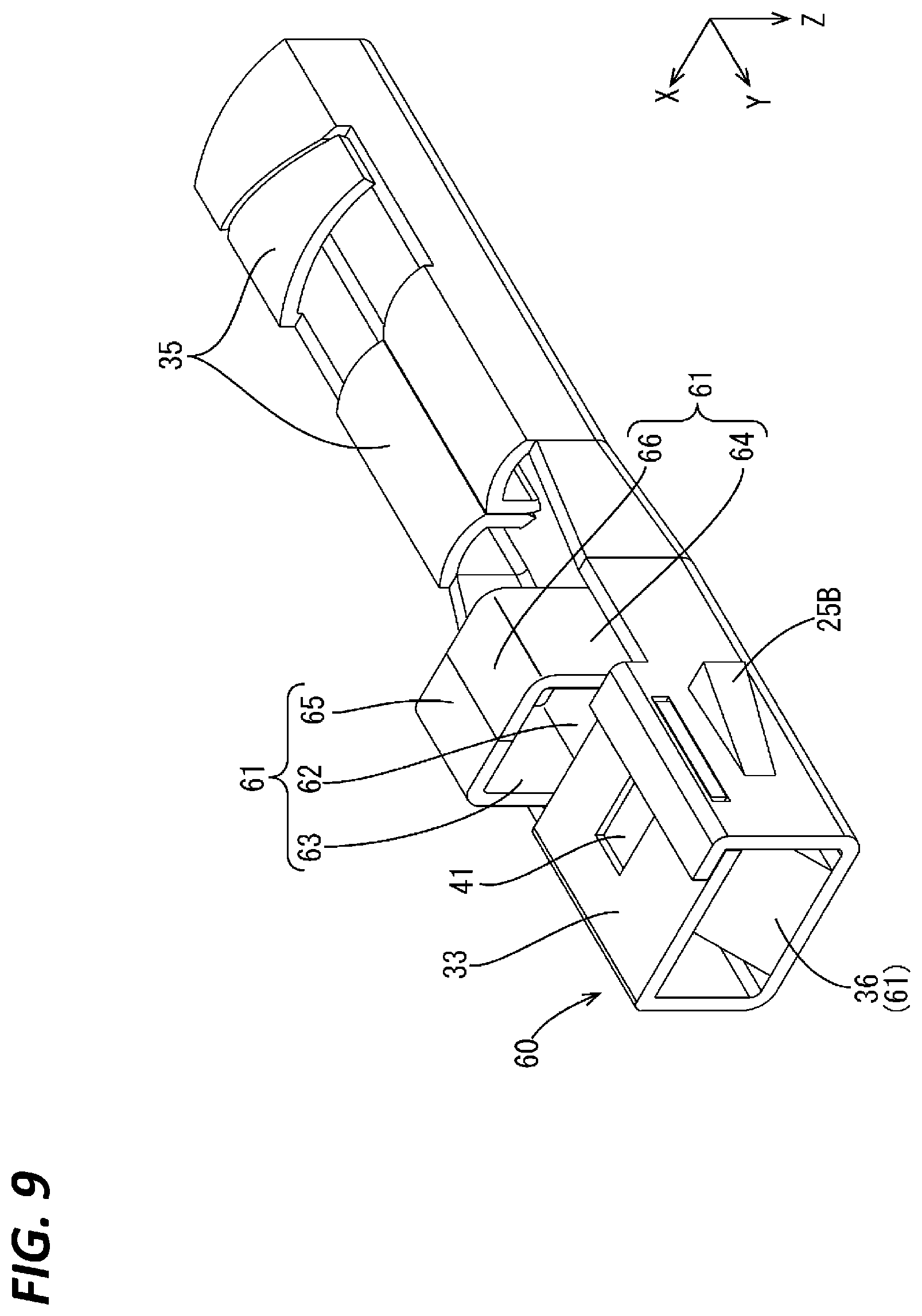 Patent US11824296 Figure 9 – Terminal, connector and connector assembly