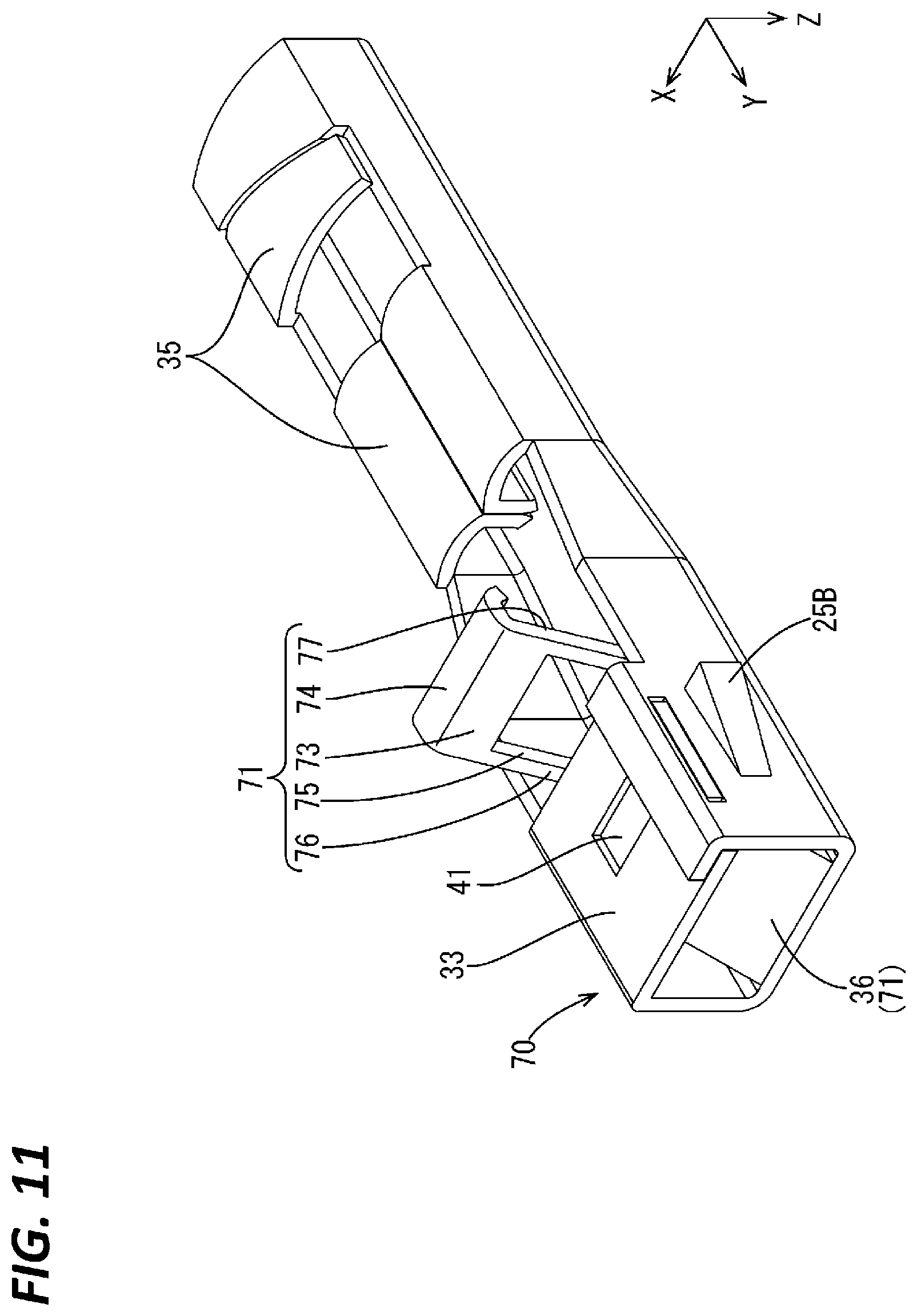 Patent US11824296 Figure 11 – Terminal, connector and connector assembly