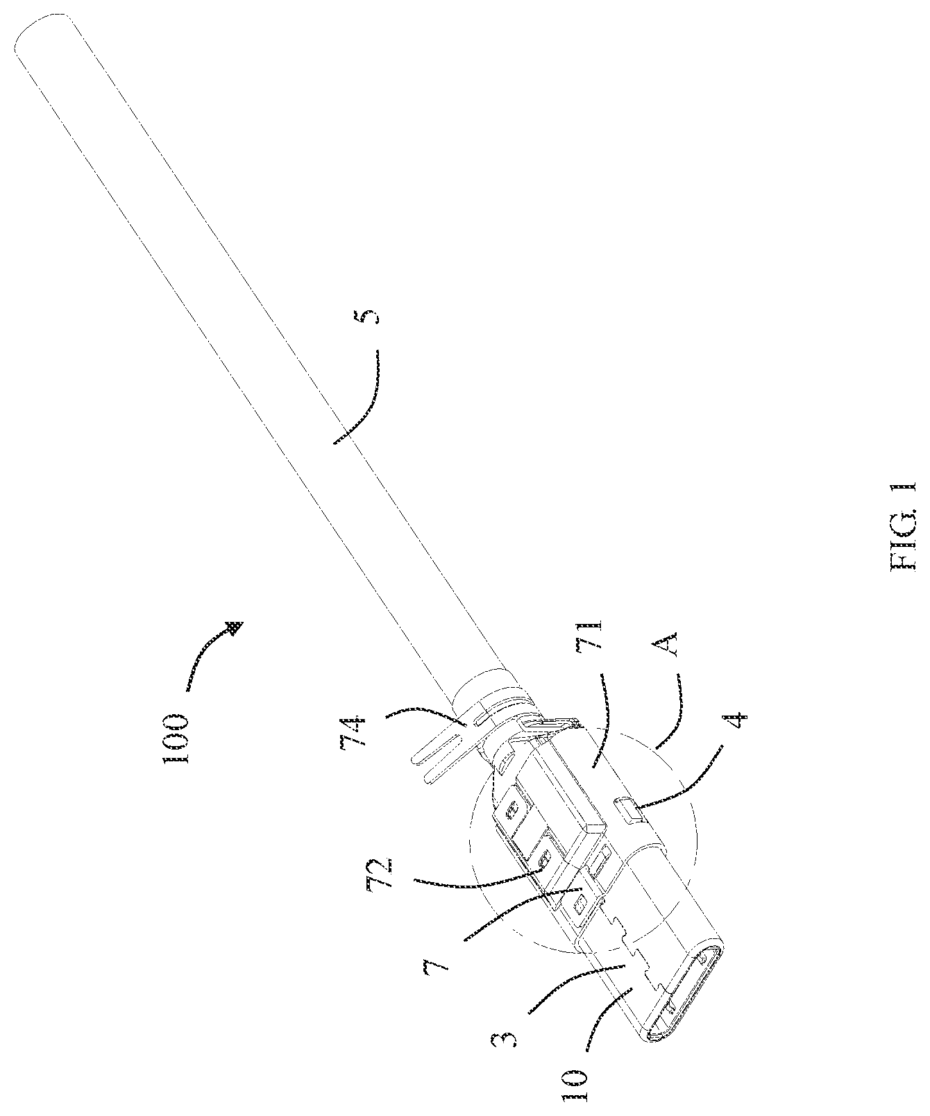 Patent US11824302 Figure 1 – Electrical connector with improved assembly efficiency