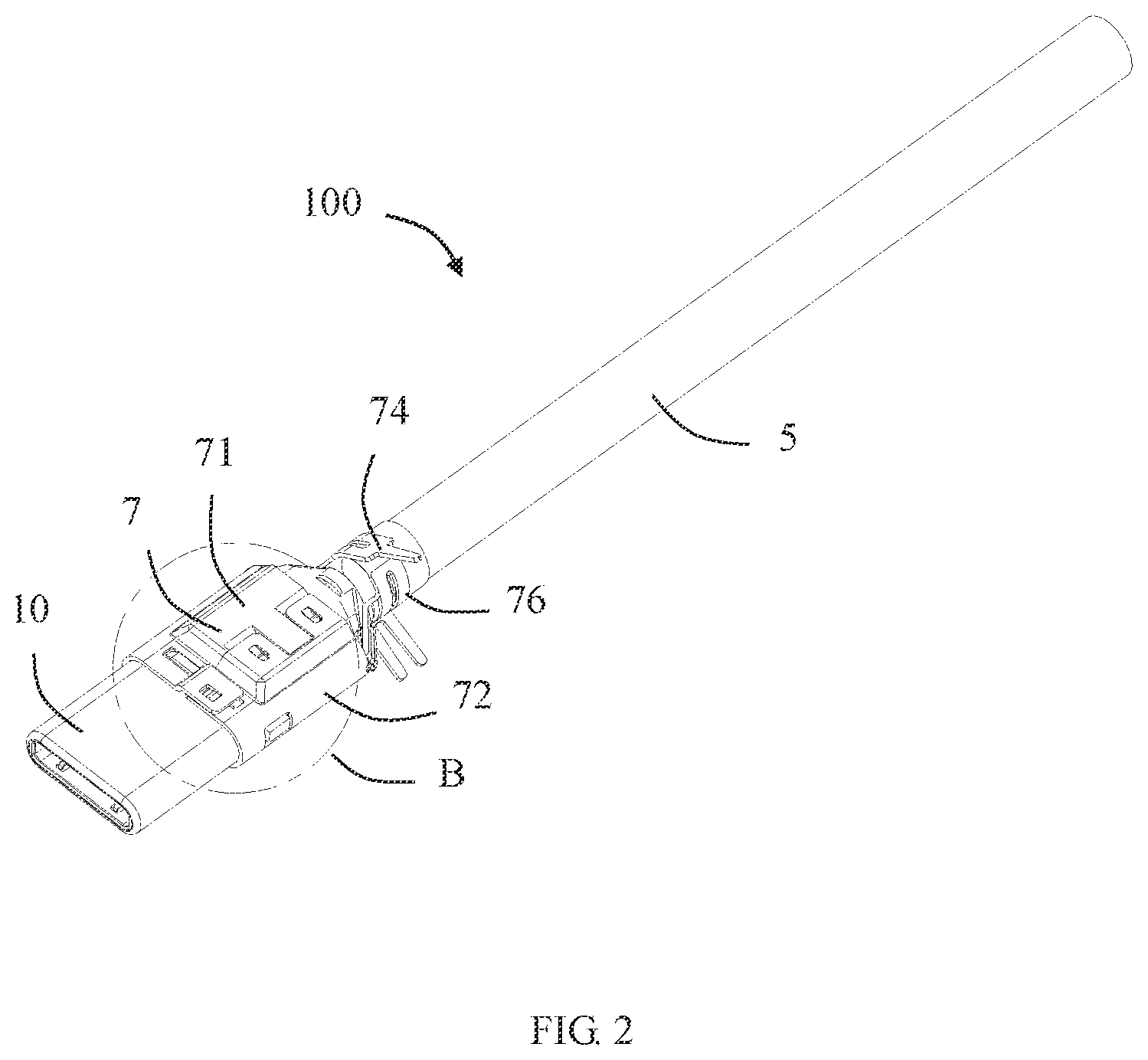 Patent US11824302 Figure 2 – Electrical connector with improved assembly efficiency