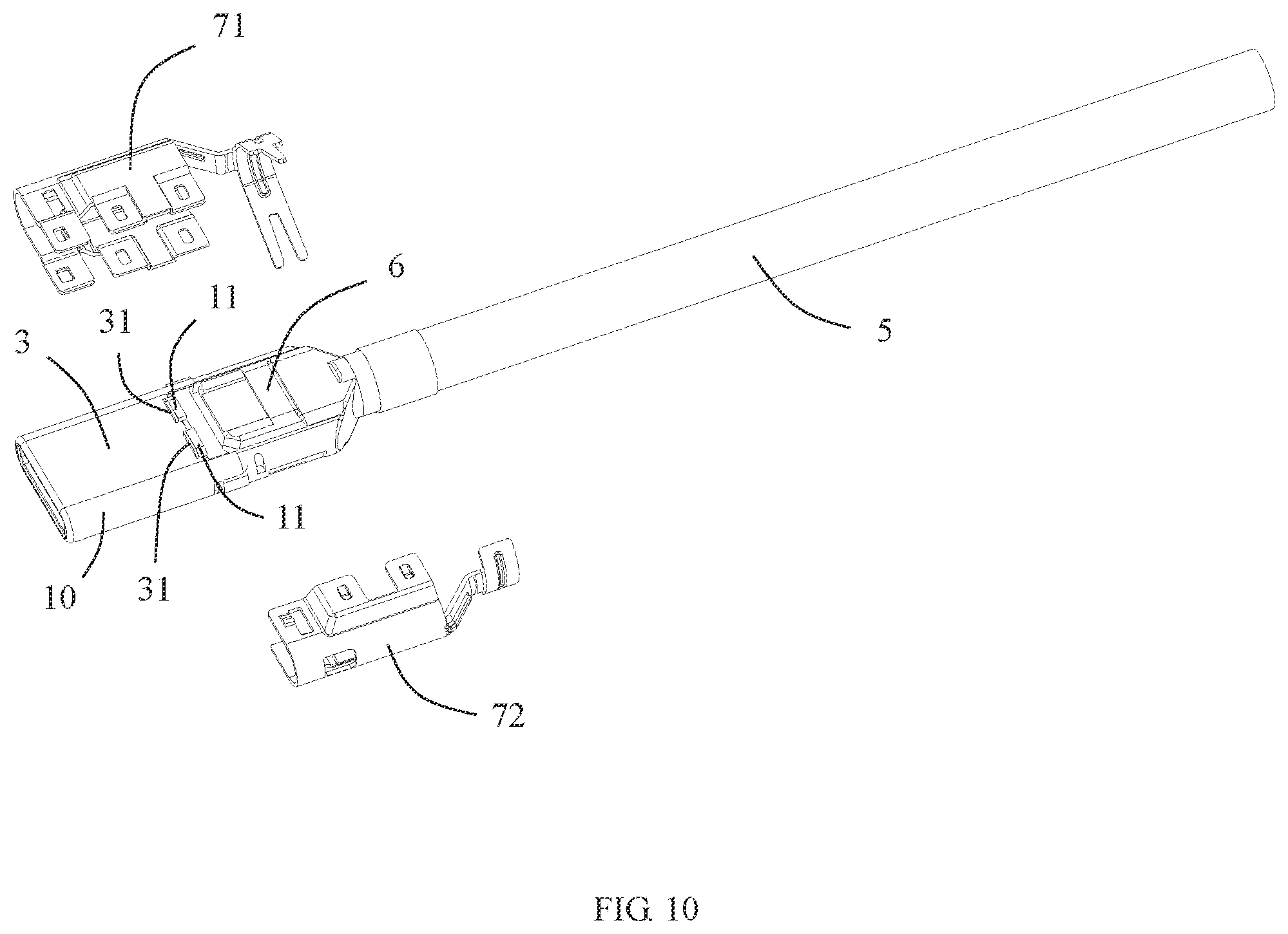 Patent US11824302 Figure 10 – Electrical connector with improved assembly efficiency