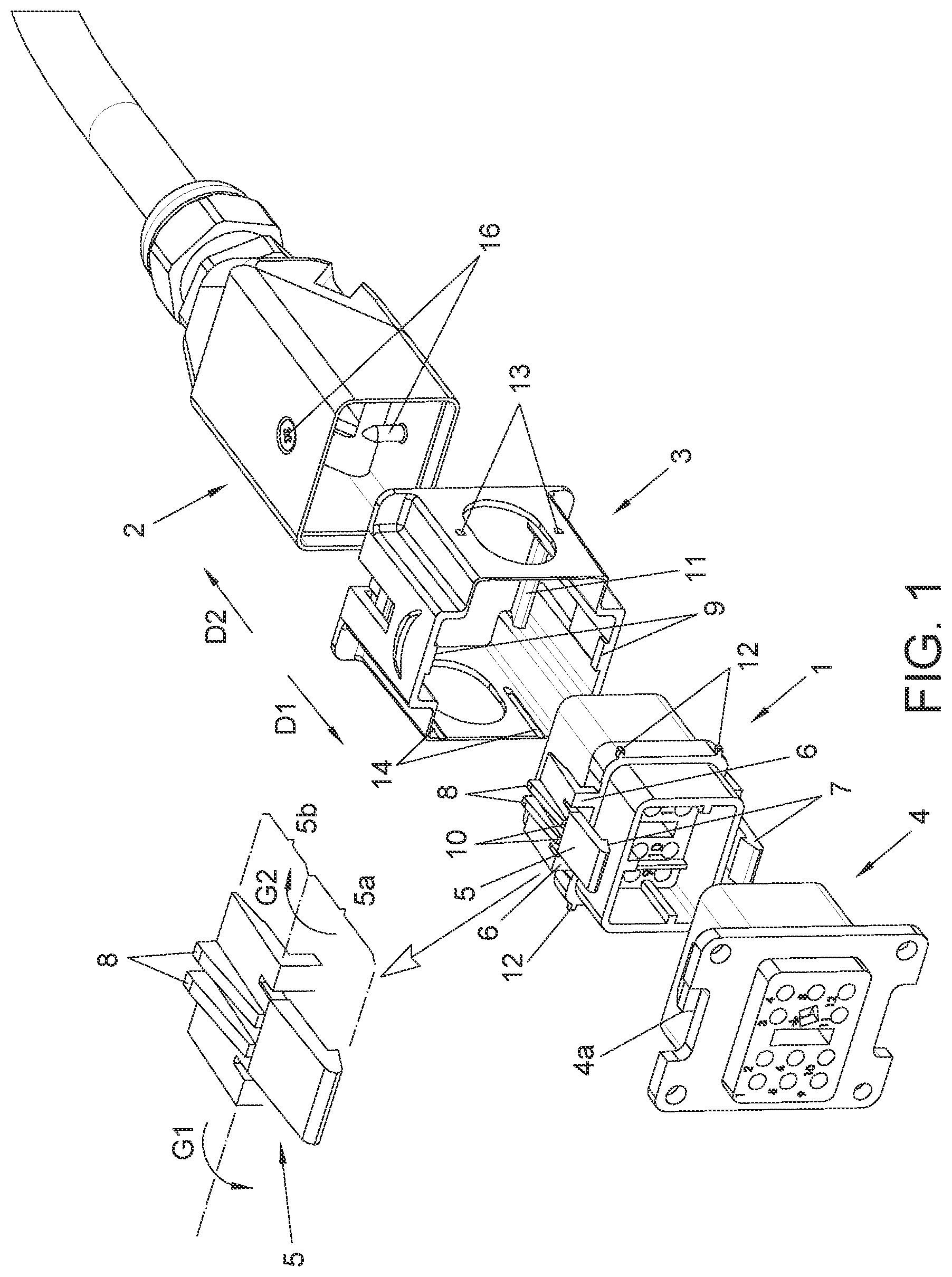 Patent US11824306 Figure 1 – Connector for supplying electric power