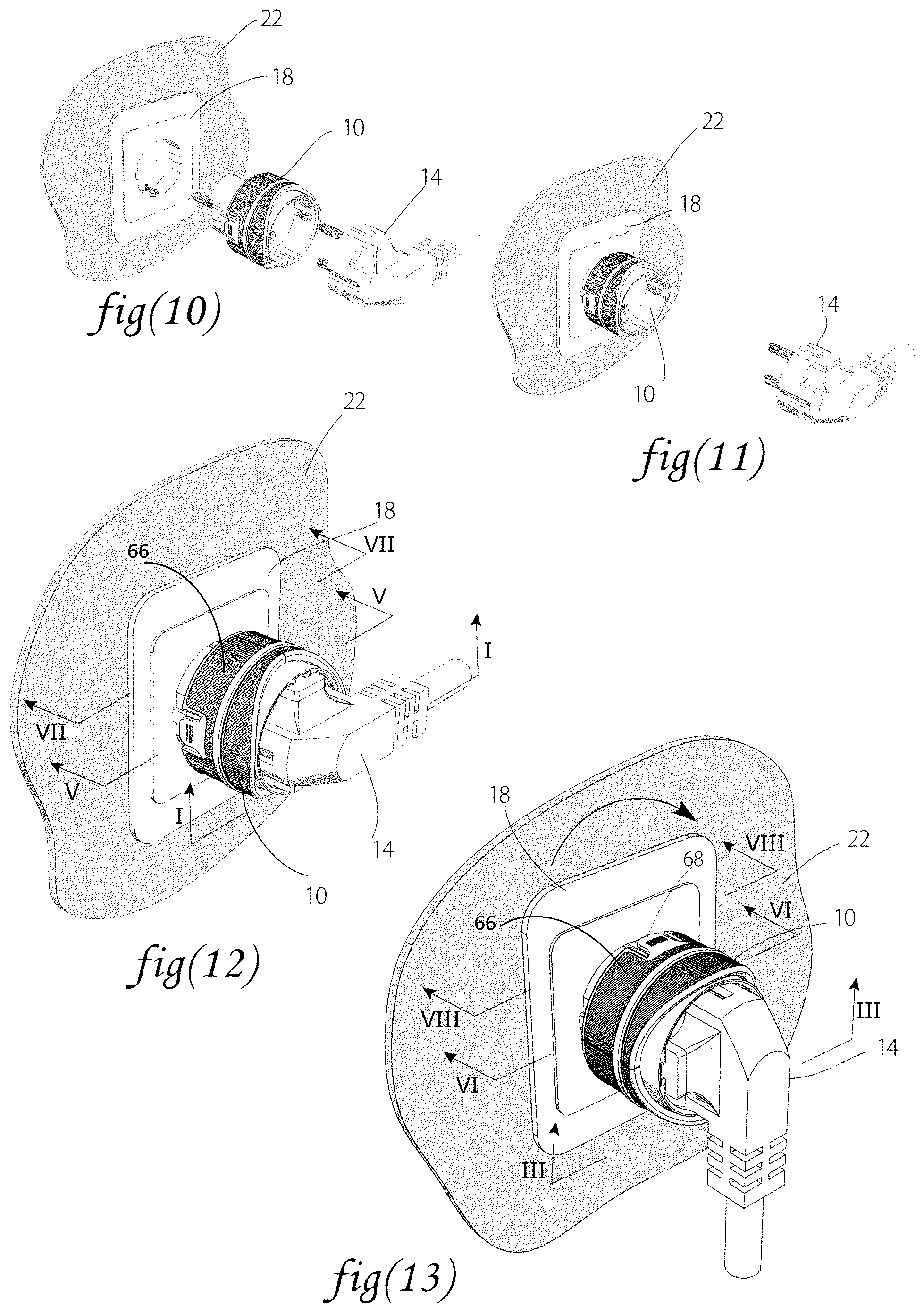 Patent US11824309 Figure 4 – Device and method for locking electrical plugs to power outlets