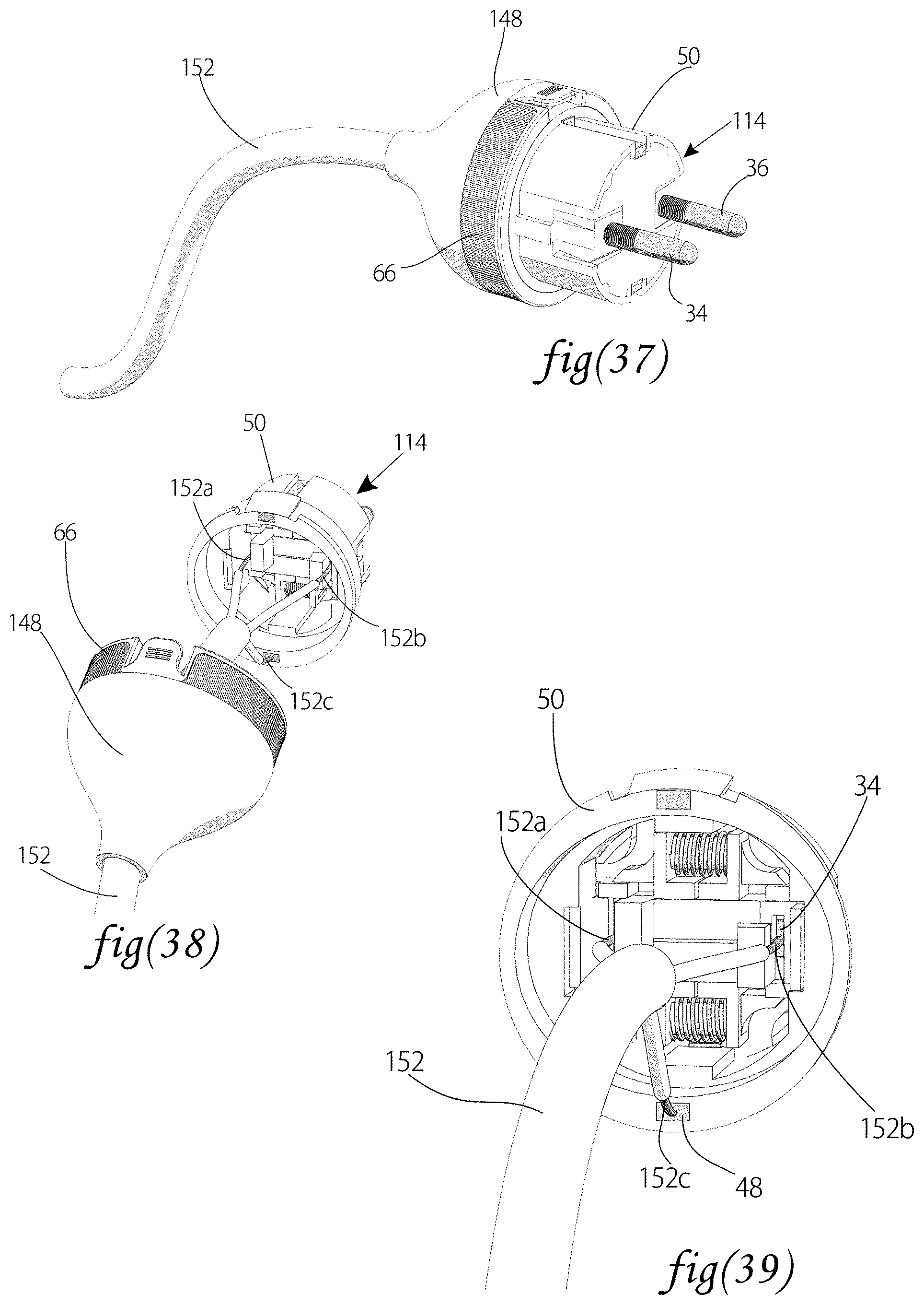 Patent US11824309 Figure 12 – Device and method for locking electrical plugs to power outlets