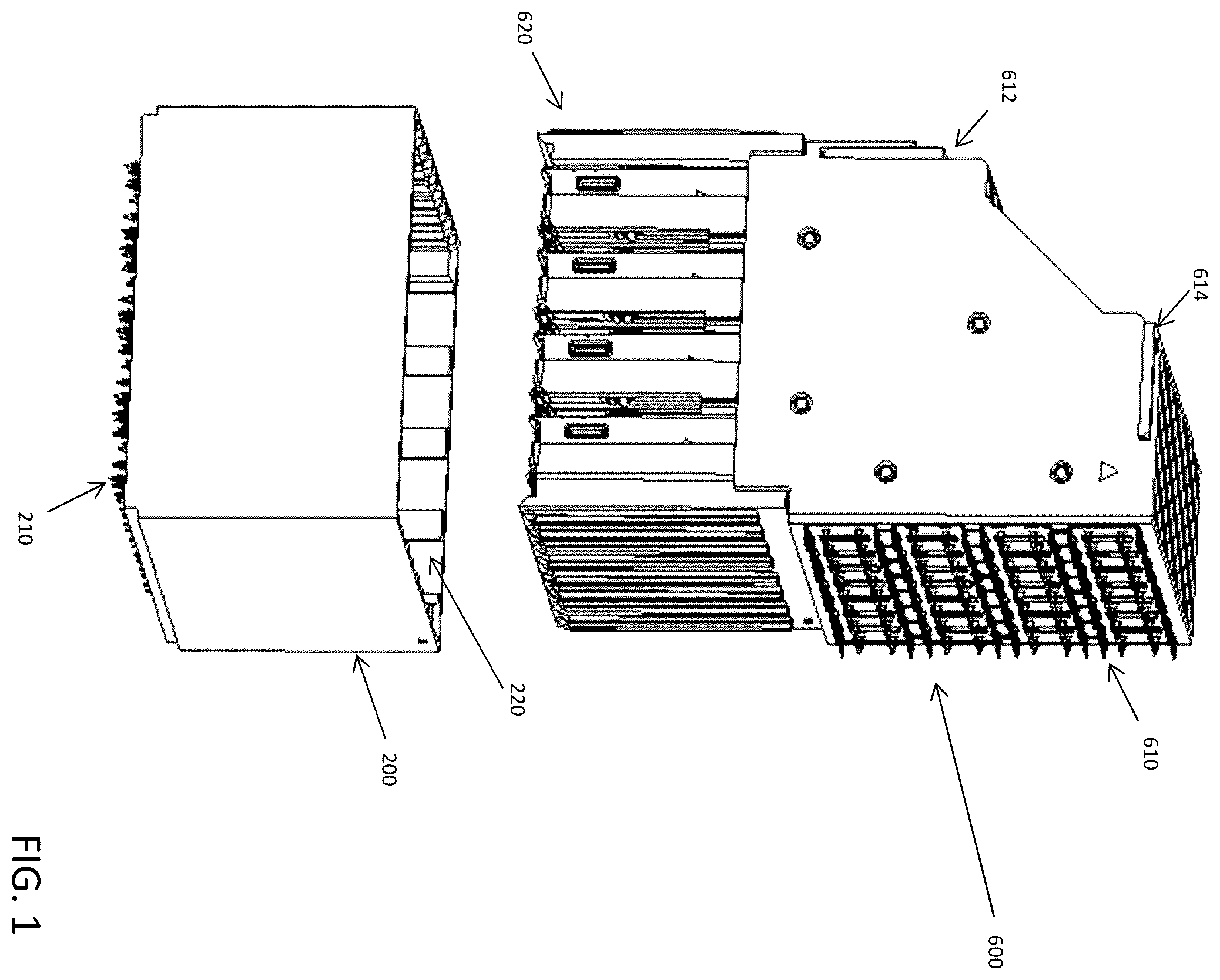 Patent US11824311 Figure 1 – Connector for low loss interconnection system