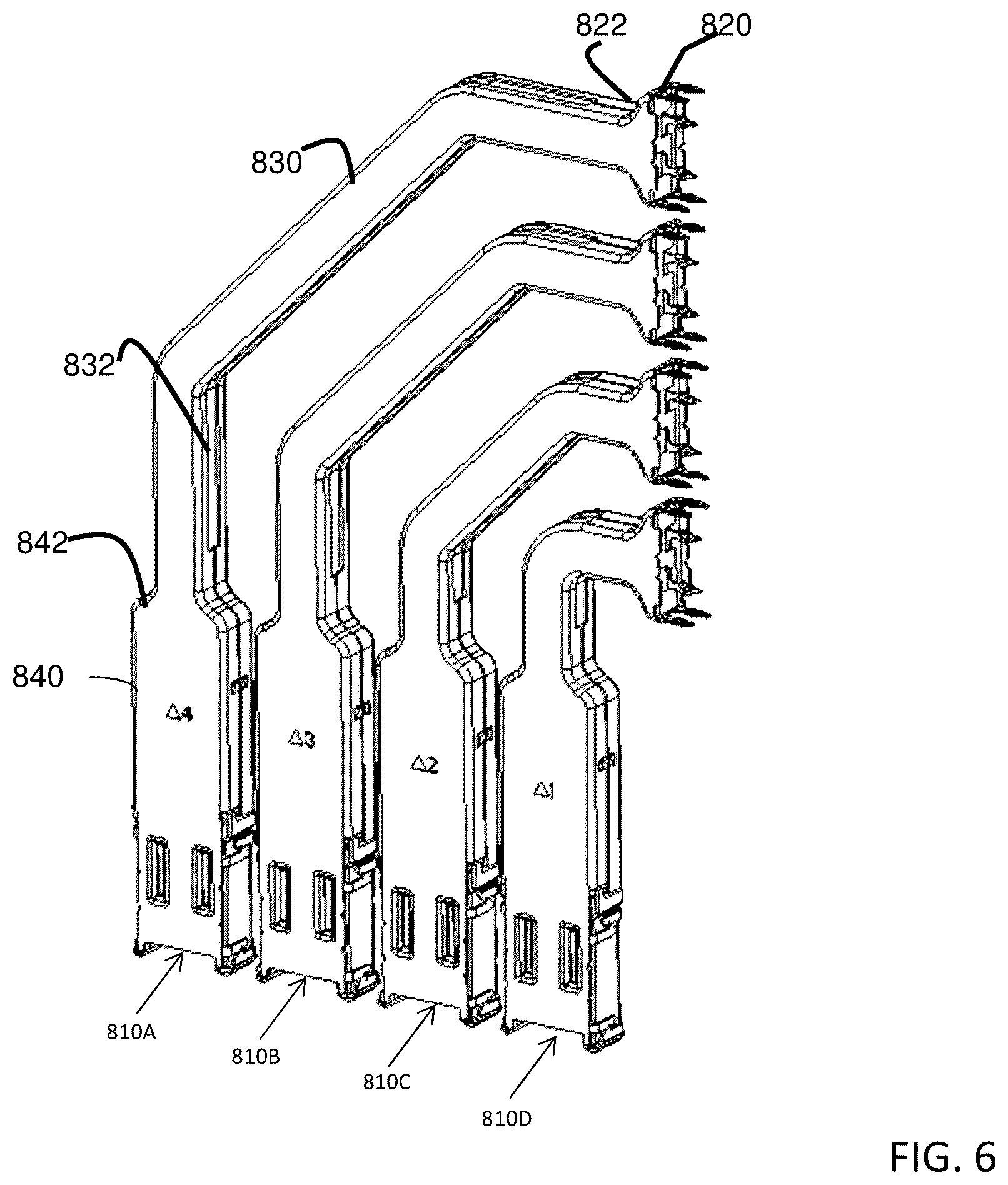 Patent US11824311 Figure 6 – Connector for low loss interconnection system