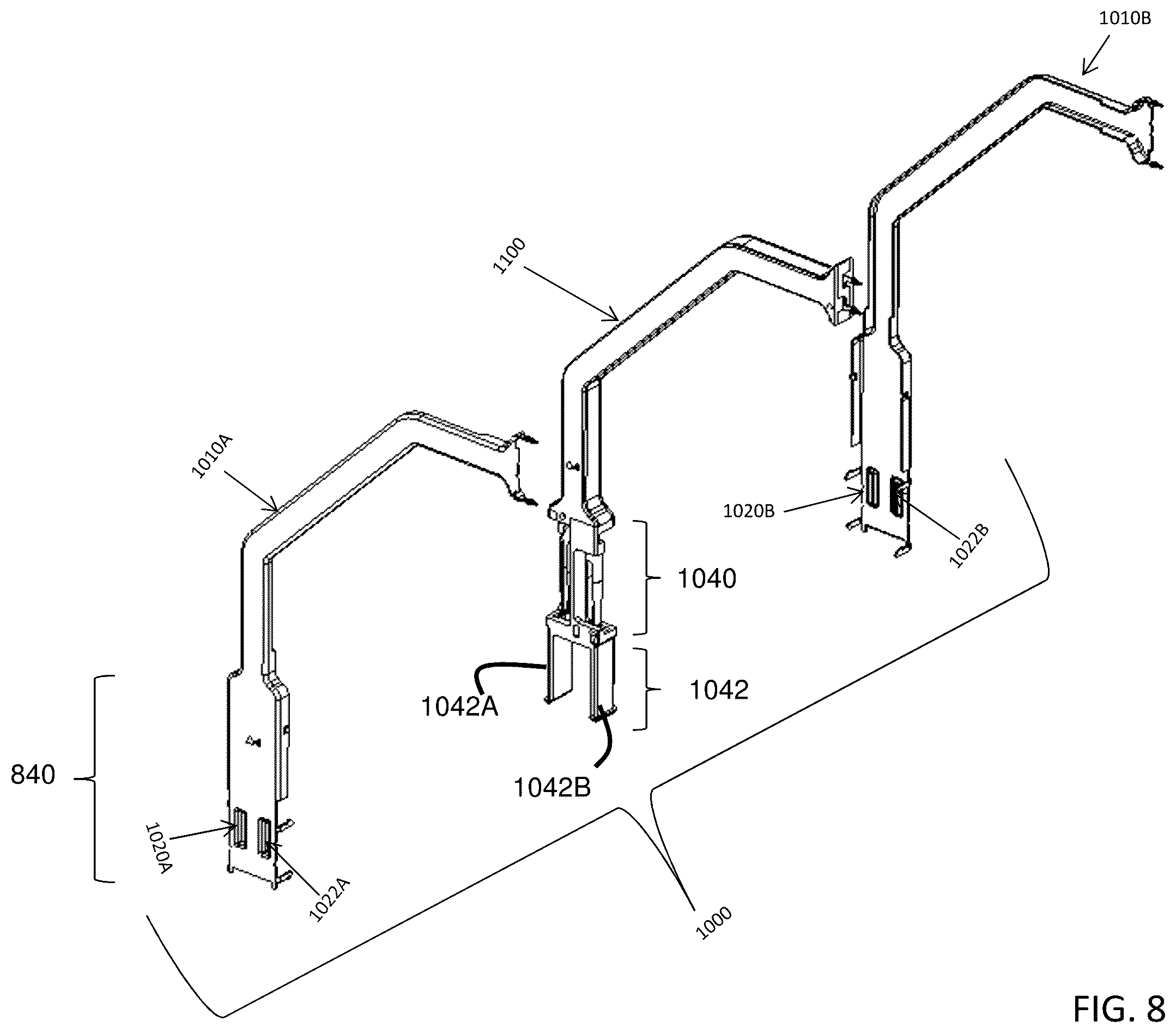 Patent US11824311 Figure 8 – Connector for low loss interconnection system