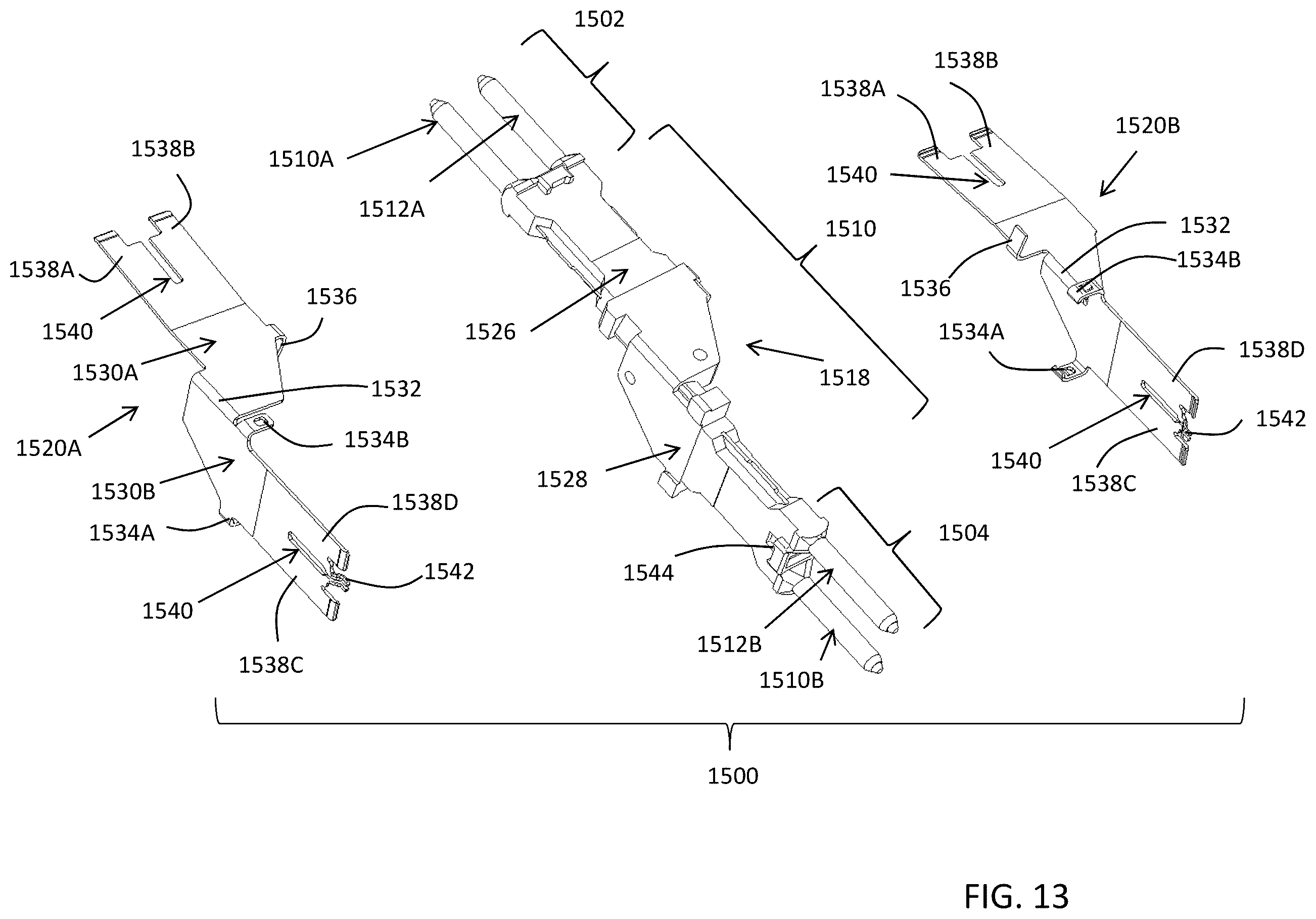Patent US11824311 Figure 13 – Connector for low loss interconnection system